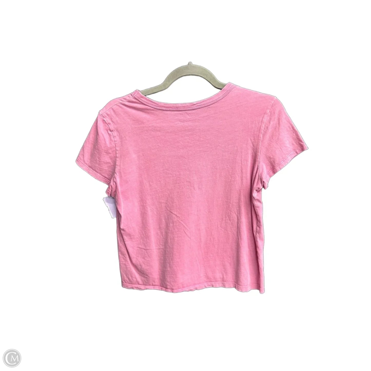Top Short Sleeve By American Eagle In Pink, Size: M