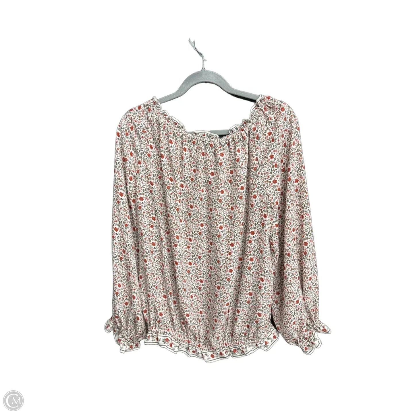 Top Long Sleeve By Max Studio In Floral Print, Size: L