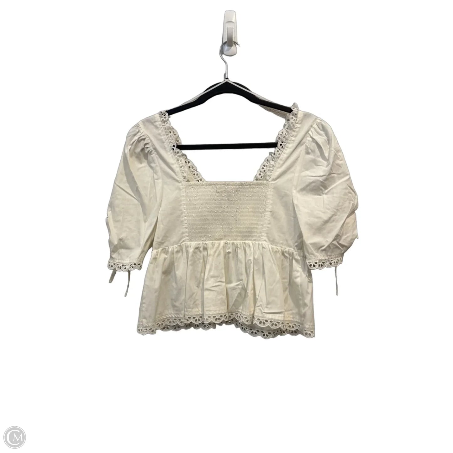 Top Short Sleeve By Chelsea And Violet In White, Size: S