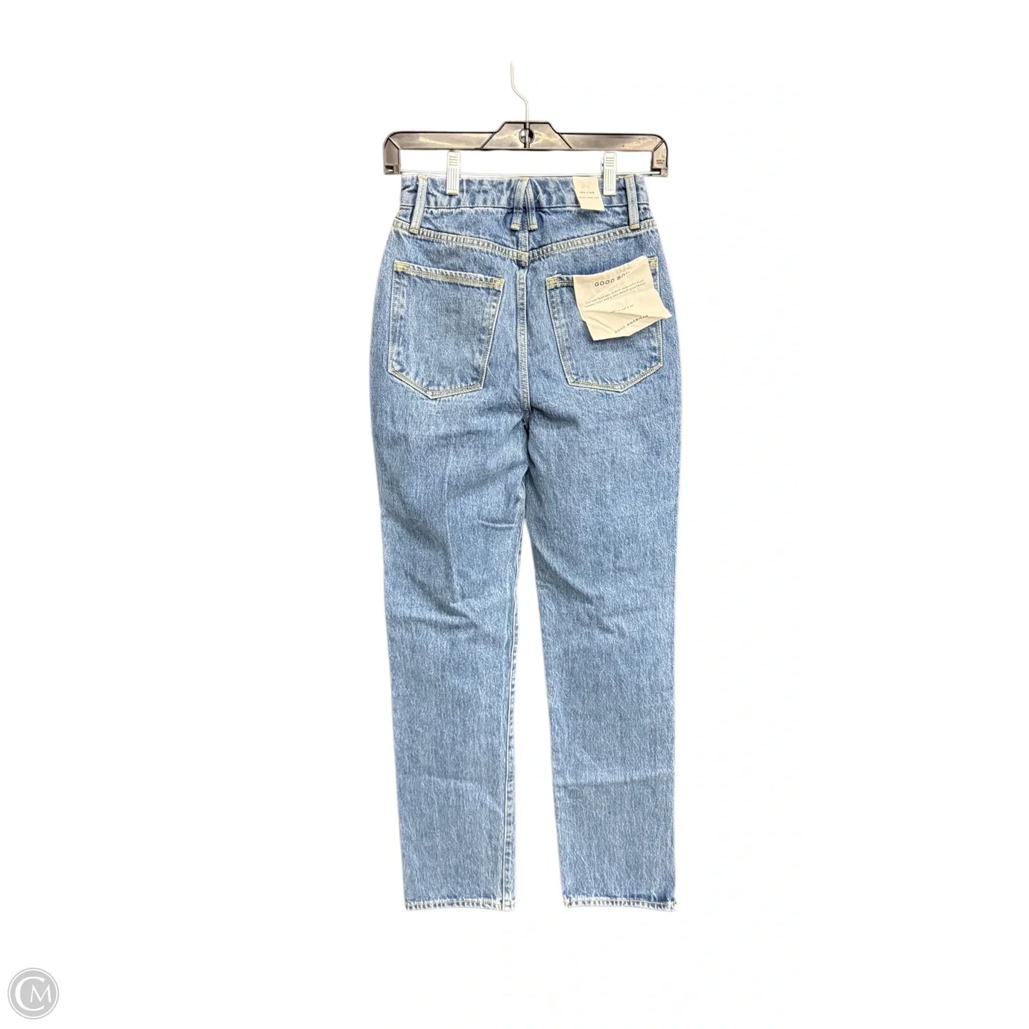 Jeans Straight By Good American In Blue Denim, Size: 0