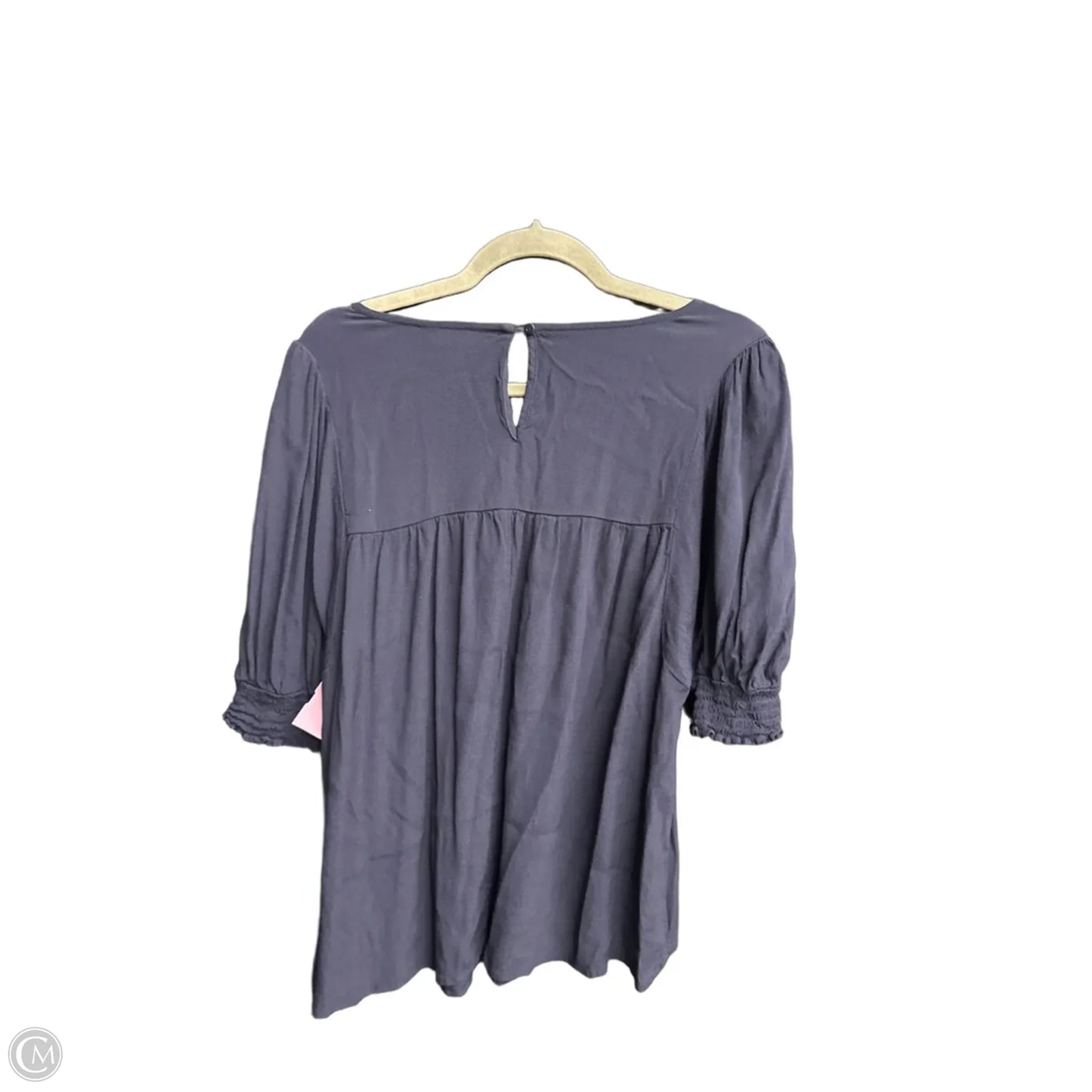 Top Short Sleeve By Terra & Sky In Navy, Size: 1x