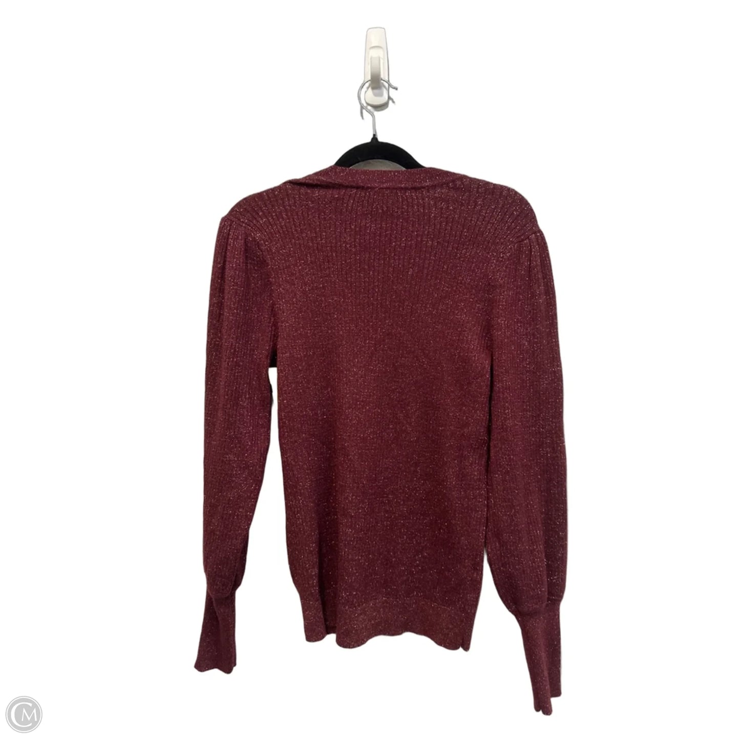 Top Long Sleeve By Loft In Maroon, Size: S