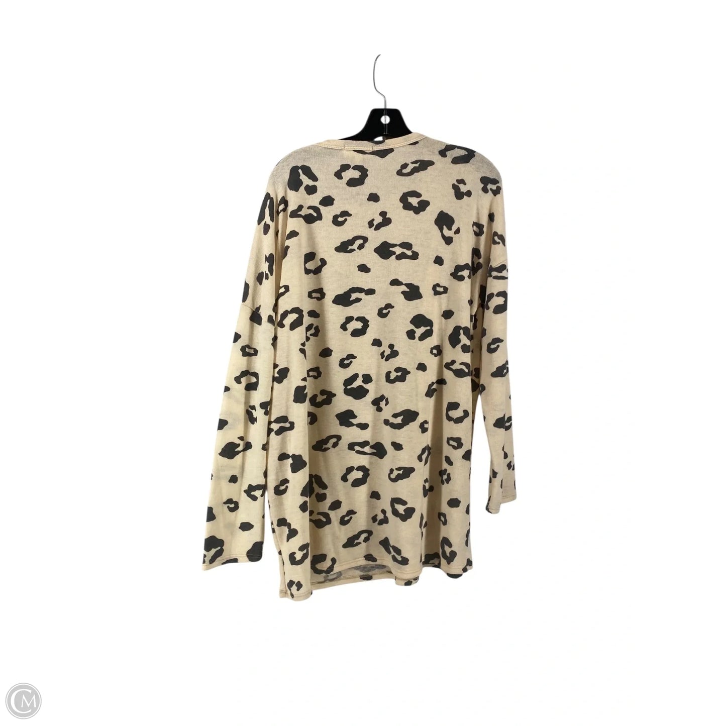 Top Long Sleeve By Perfect Peach In Animal Print, Size: Xl