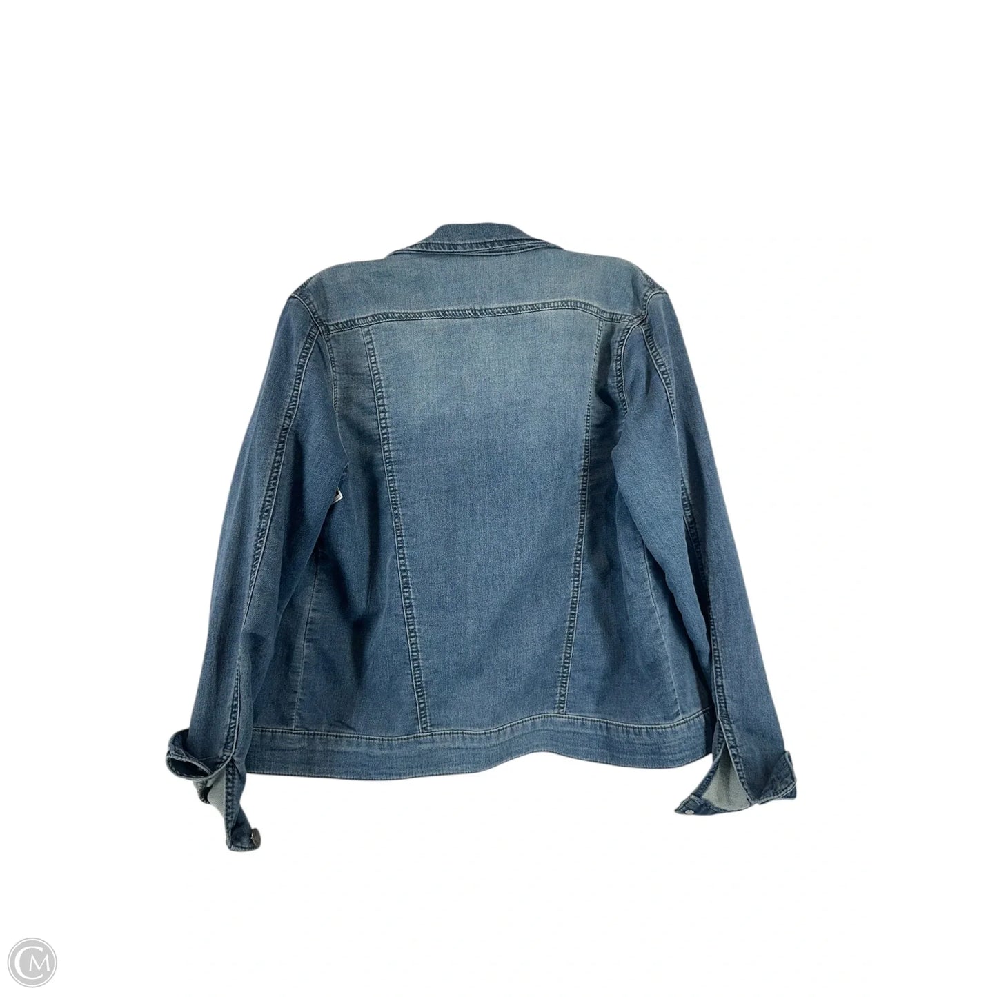 Jacket Shirt By Buffalo David Bitton In Blue Denim, Size: S