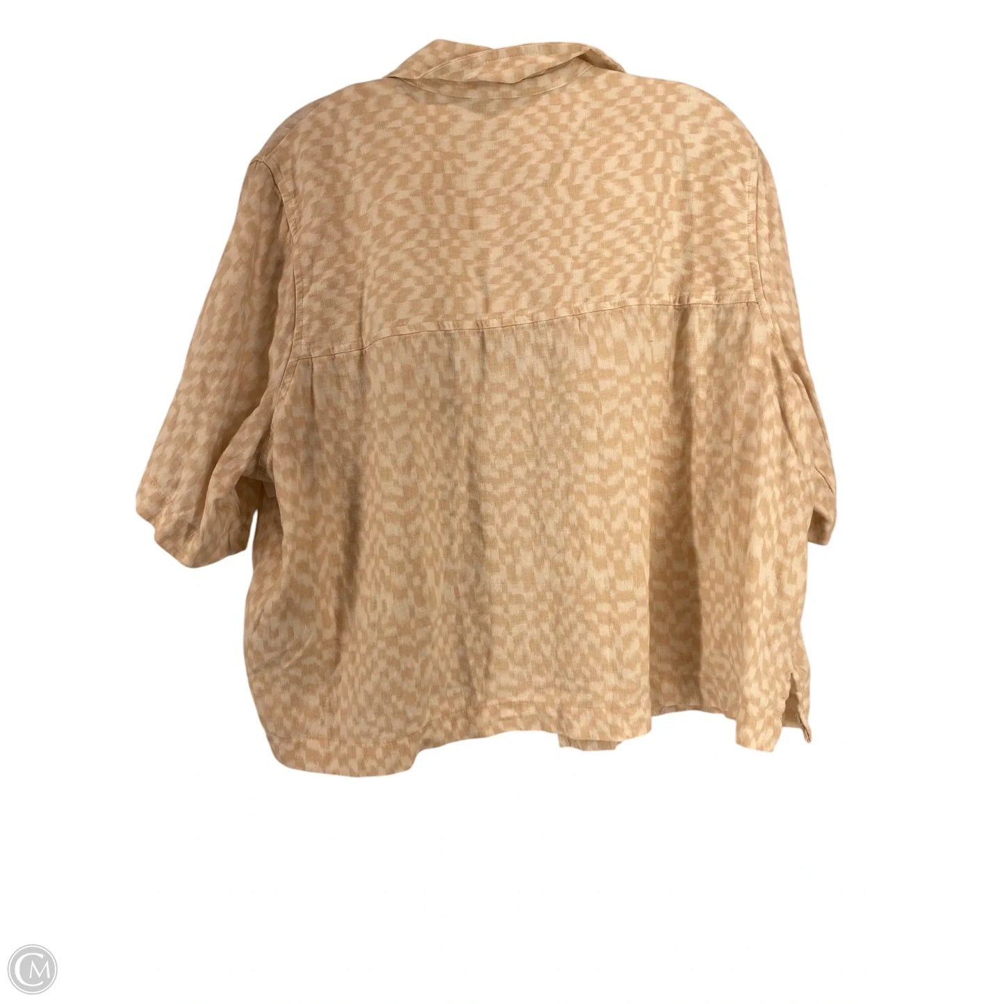 Top Short Sleeve By Universal Thread In Tan & White, Size: Xxl