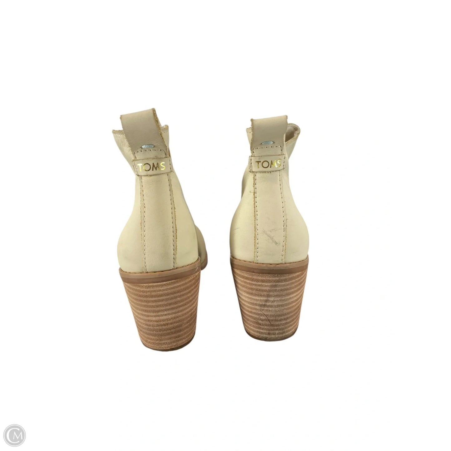 Boots Ankle Heels By Toms In Cream, Size: 8