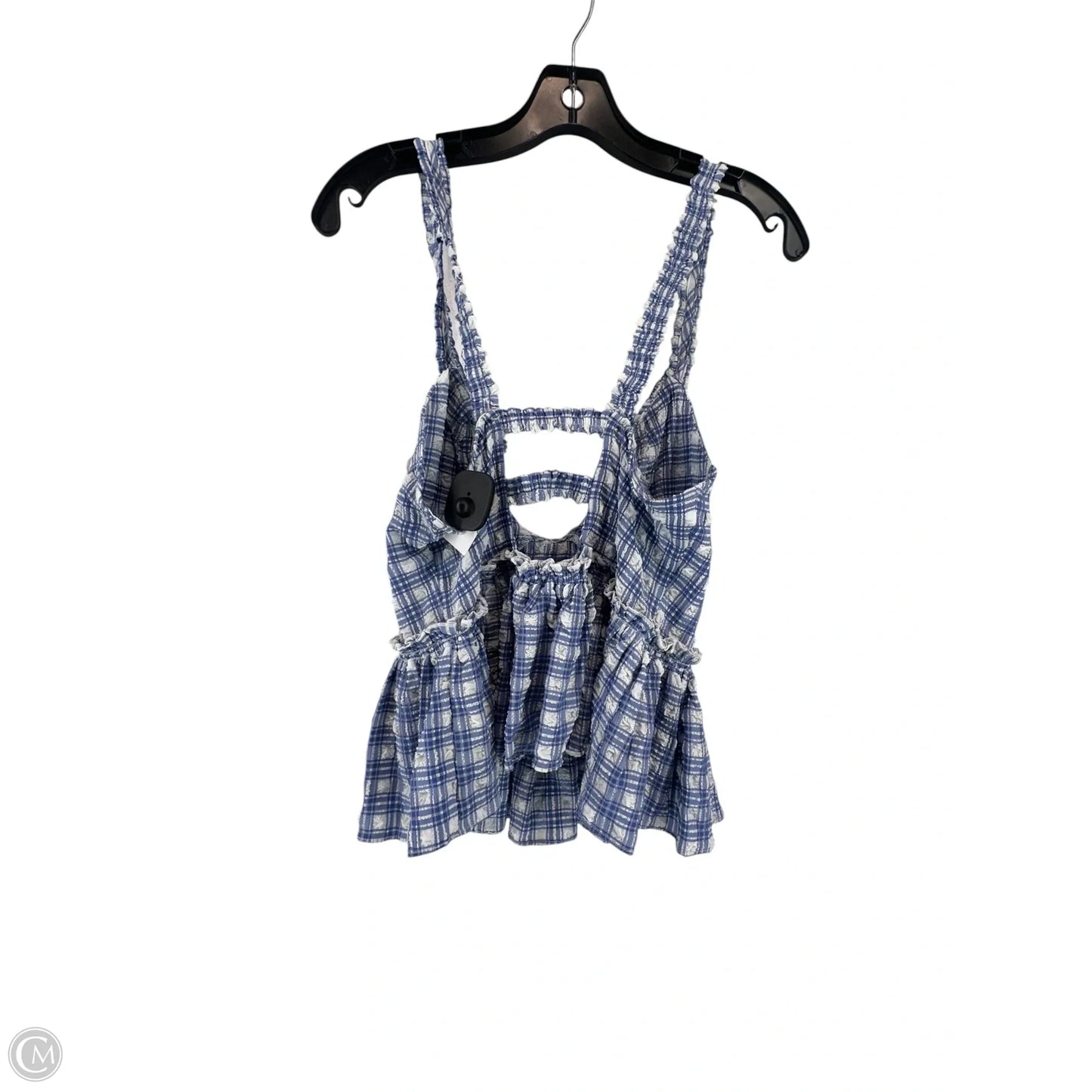 Top Sleeveless By Free People In Blue & White, Size: M