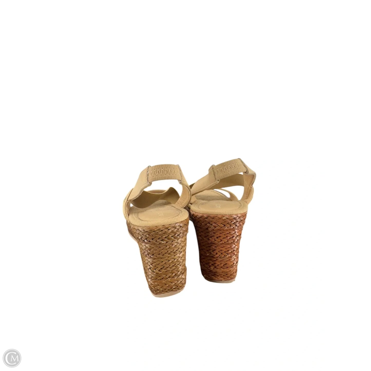 Shoes Heels Wedge By Adrienne Vittadini In Tan, Size: 8.5