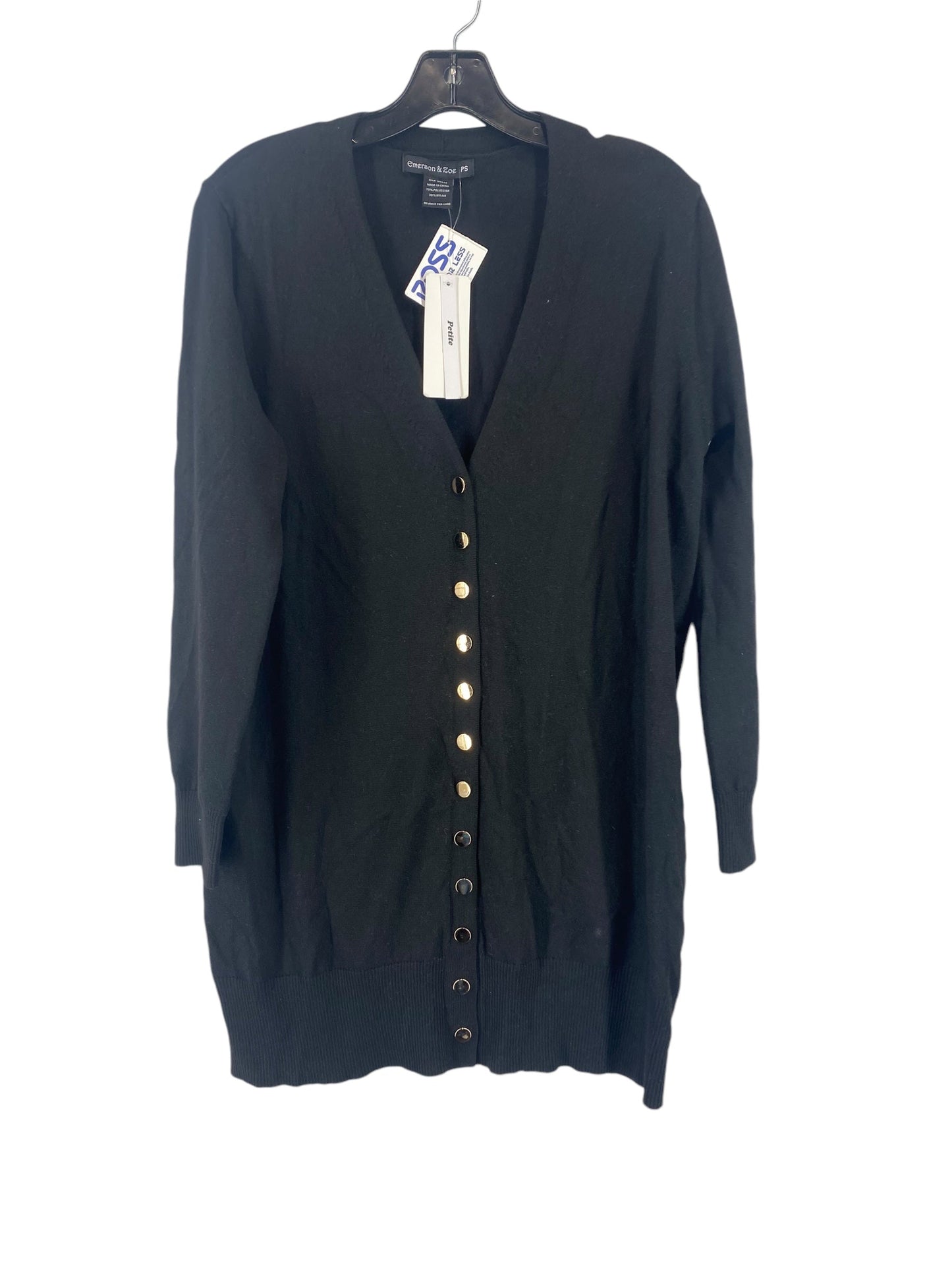 Cardigan By Clothes Mentor In Black, Size: Petite S