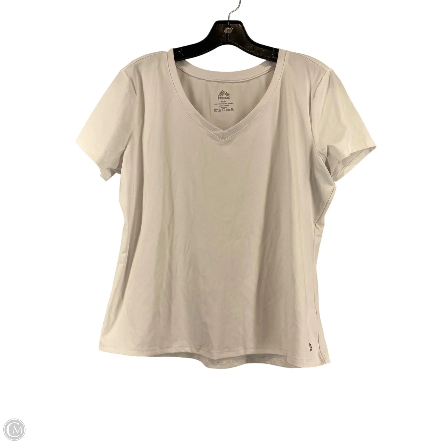 Athletic Top Short Sleeve By Rbx In White, Size: M