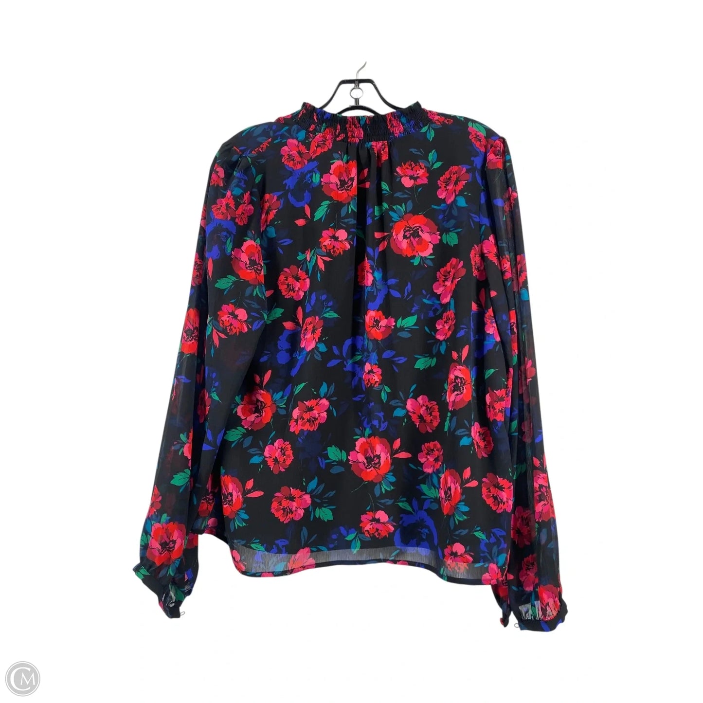 Blouse Long Sleeve By J. Crew In Floral Print, Size: Xl