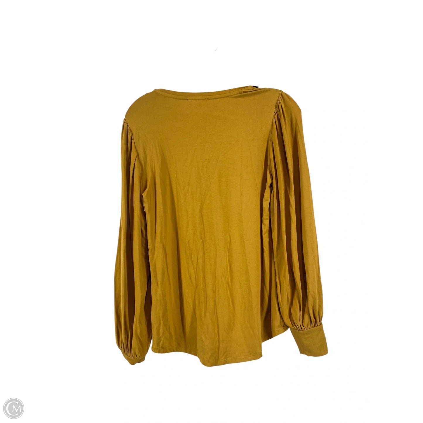 Top Long Sleeve By Tahari By Arthur Levine In Yellow, Size: Xs