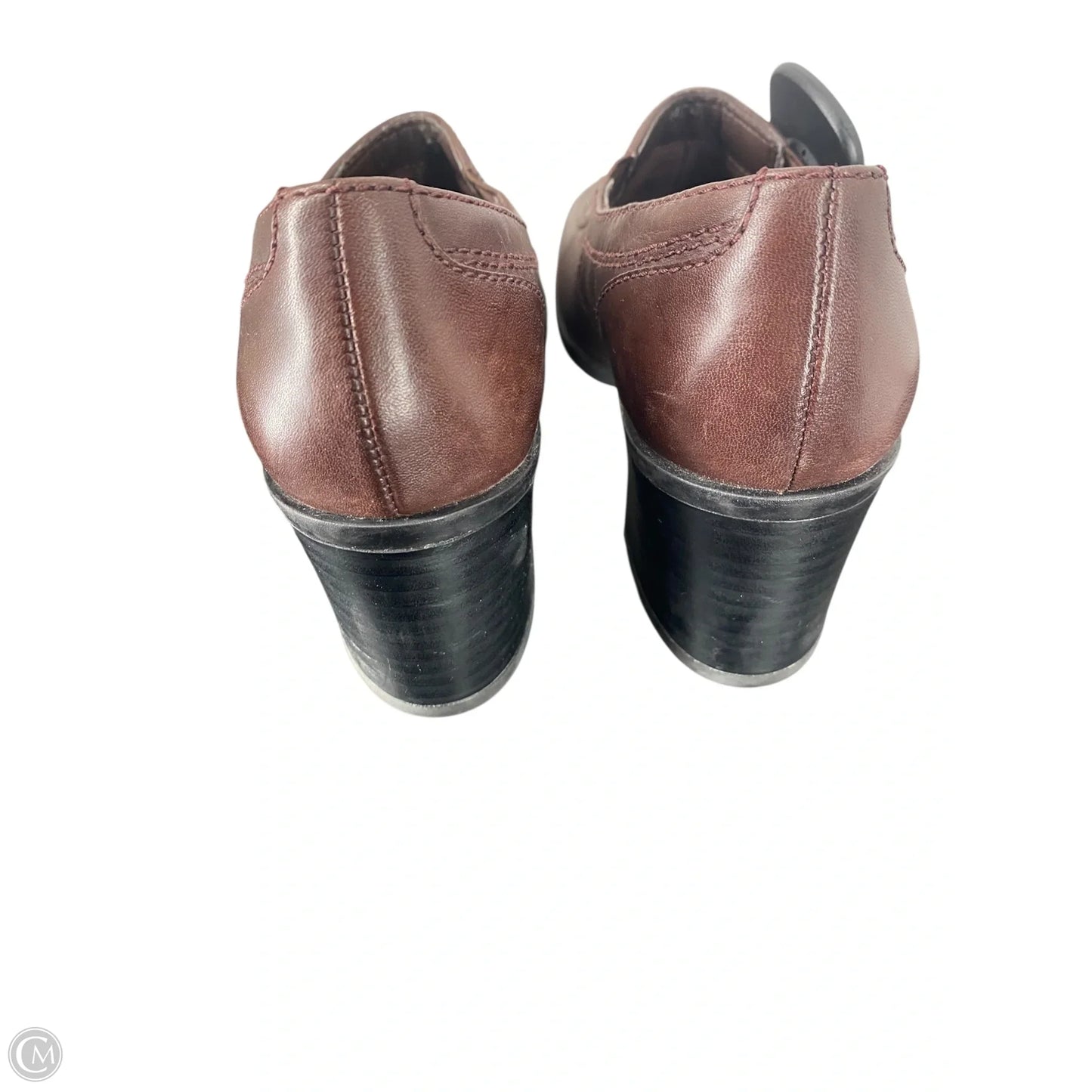 Shoes Heels Block By Clarks In Brown, Size: 5.5