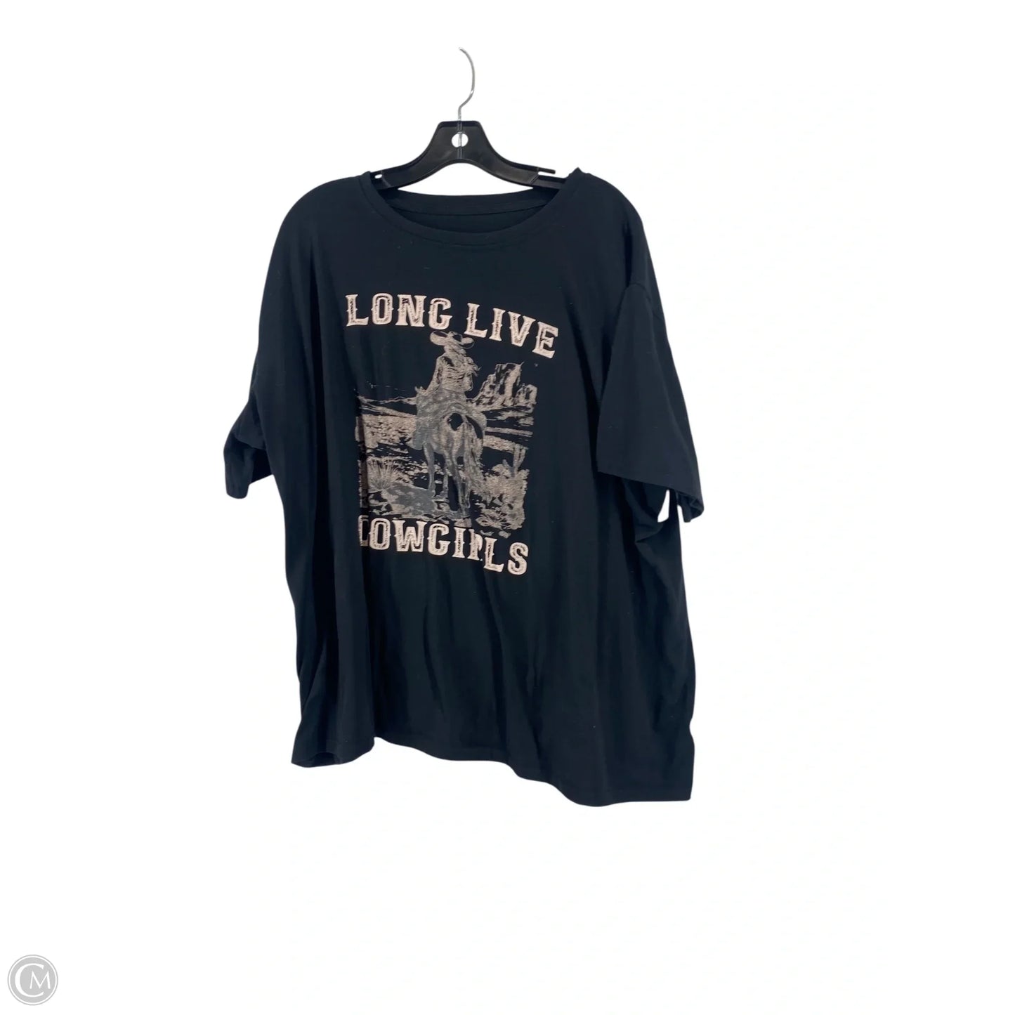 Top Short Sleeve Basic By Cme In Black, Size: 3x