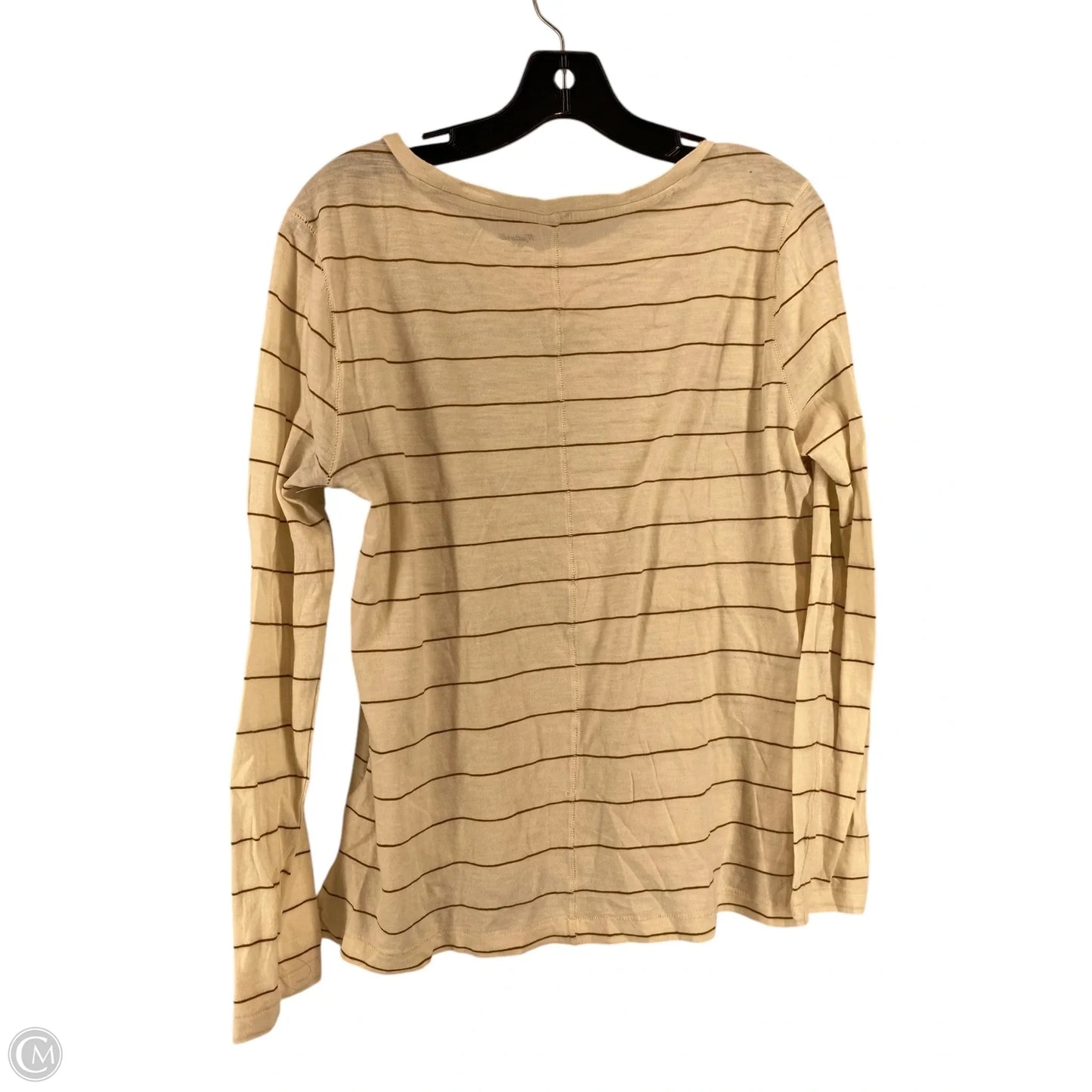 Top Long Sleeve By Madewell In White, Size: L