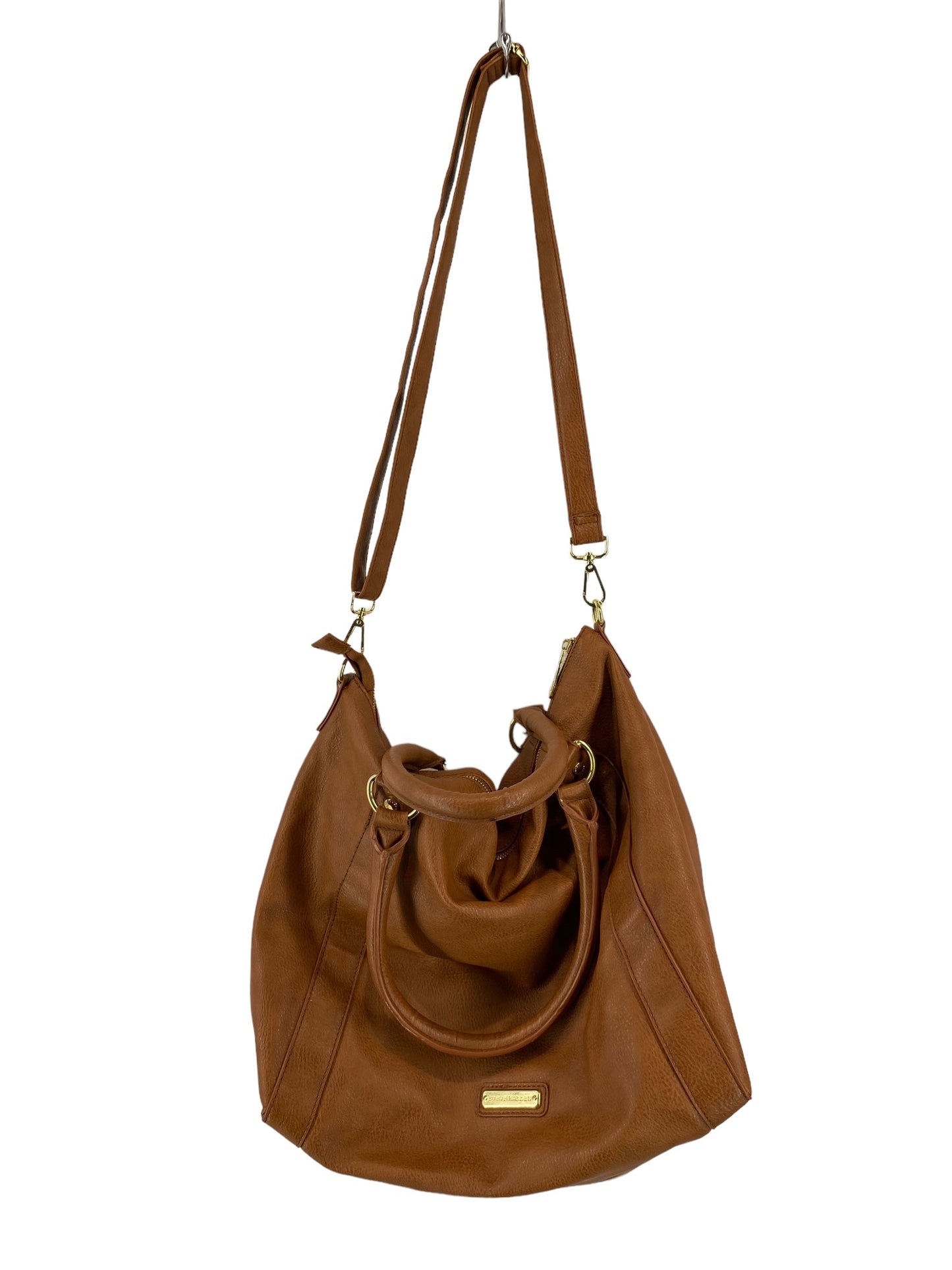 Handbag Leather By Steve Madden Size: Large