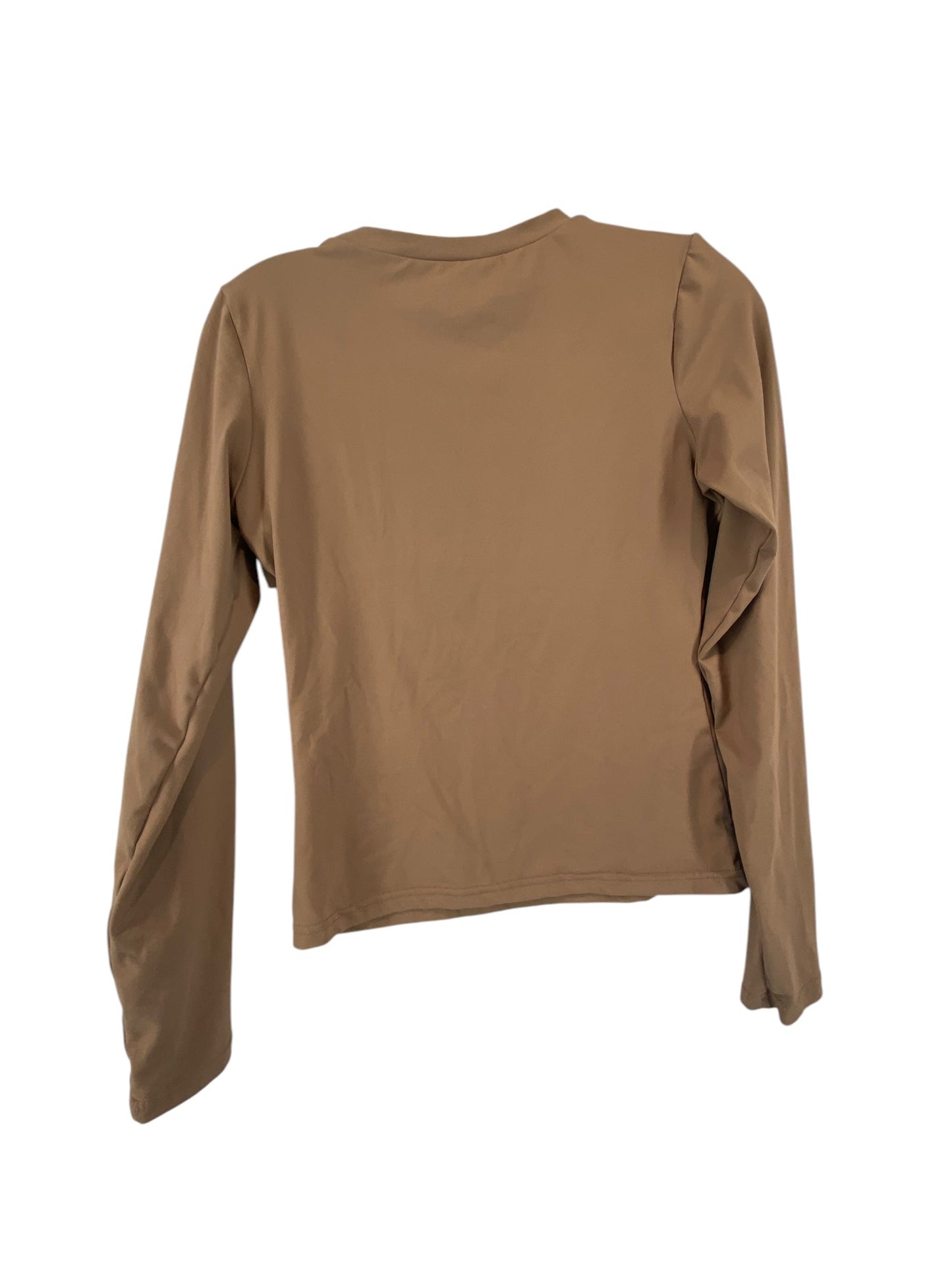 Athletic Top Long Sleeve Collar By Clothes Mentor In Brown, Size: M