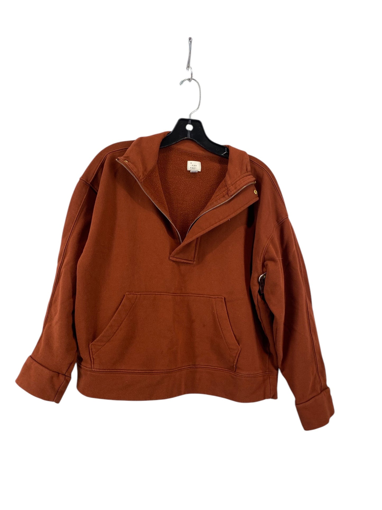 Sweatshirt Collar By A New Day In Brown, Size: M
