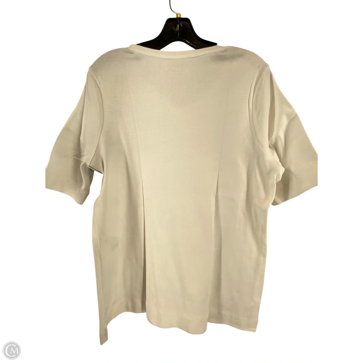 Top Short Sleeve Basic By Chicos In White, Size: 2