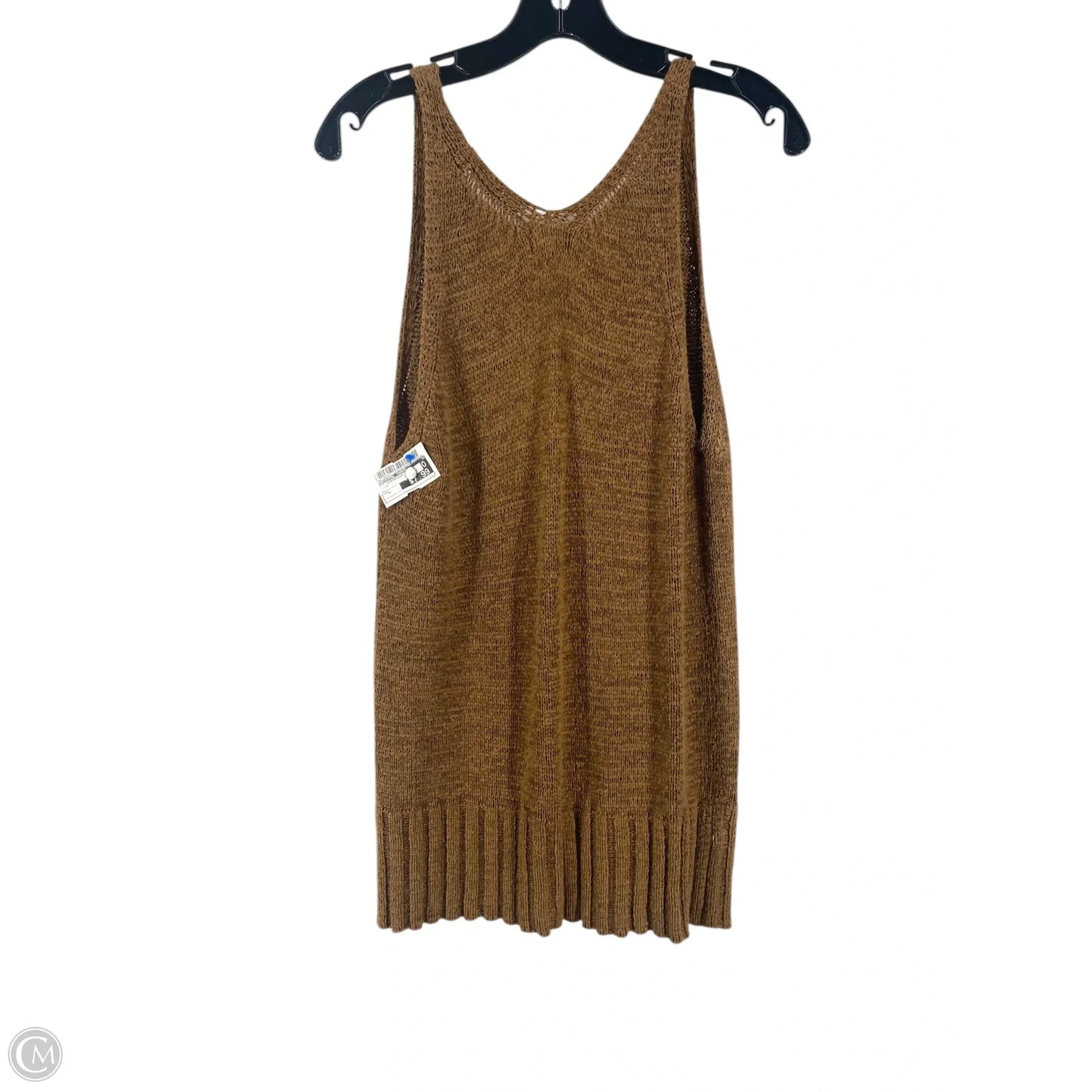 Top Sleeveless By Universal Thread In Brown, Size: L