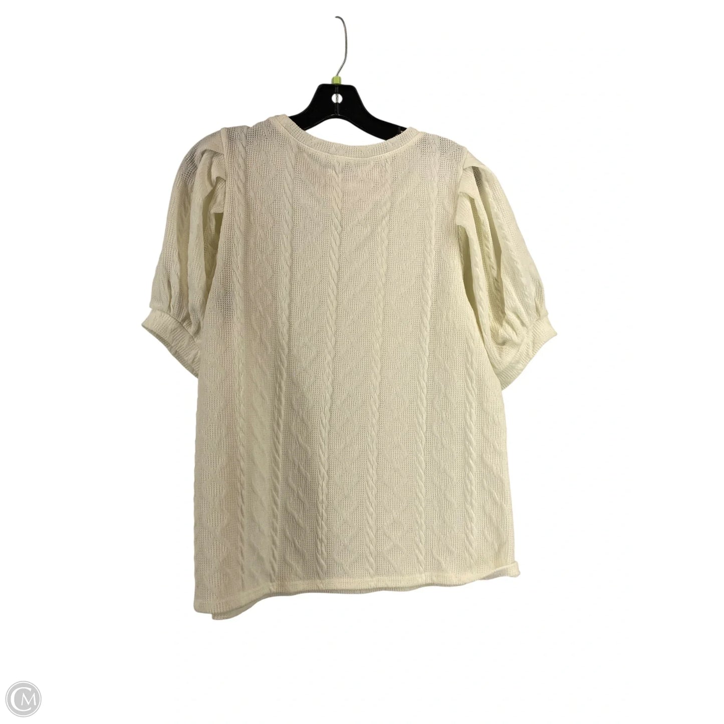 Top Short Sleeve By Cupio In Cream, Size: L
