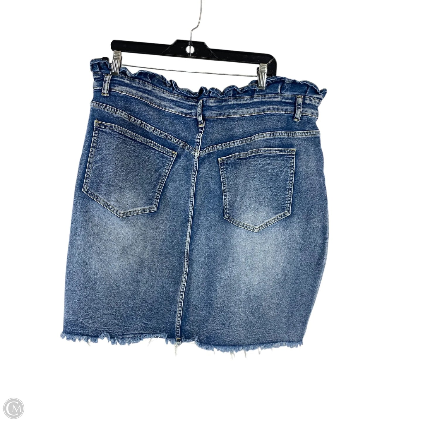 Skirt Mini & Short By Cmc In Blue Denim, Size: 4x