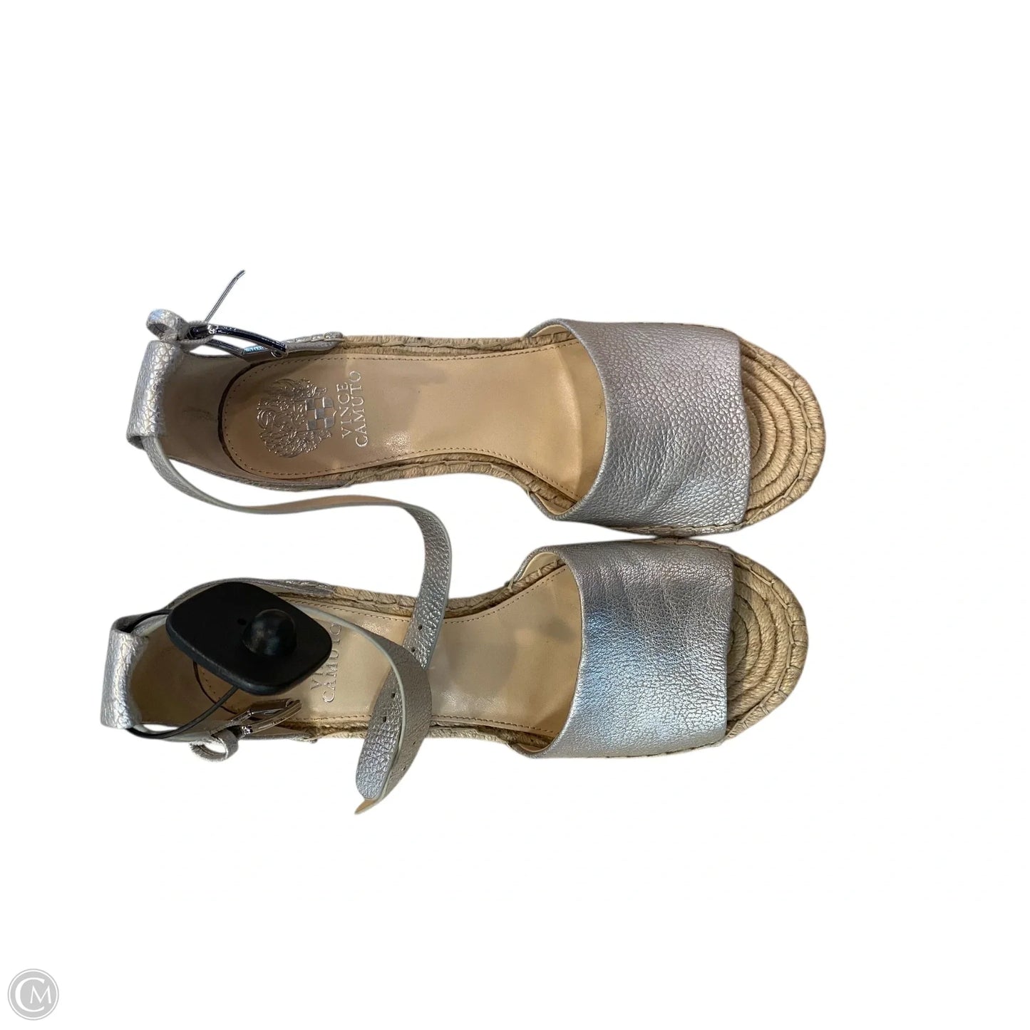 Shoes Heels Wedge By Vince Camuto In Silver, Size: 10