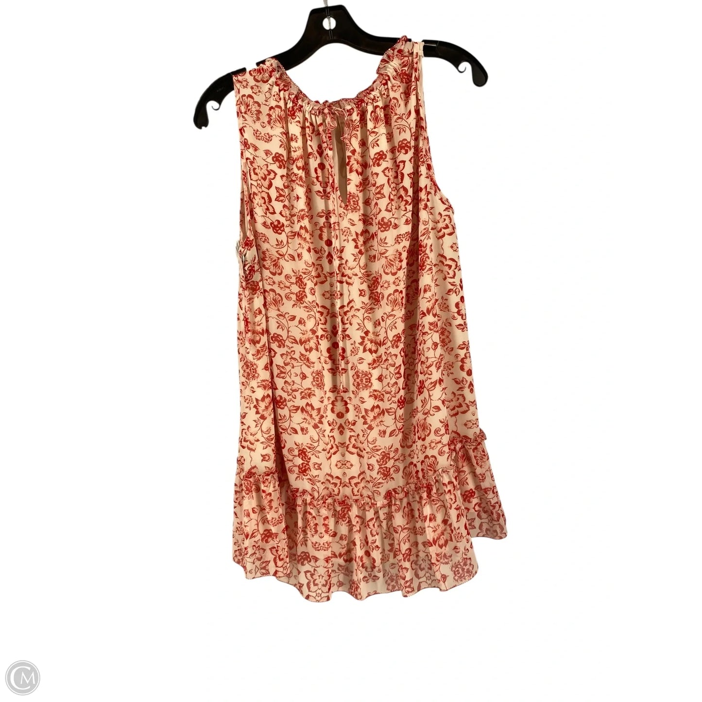 Top Sleeveless By Sophie Max In Red & White, Size: M