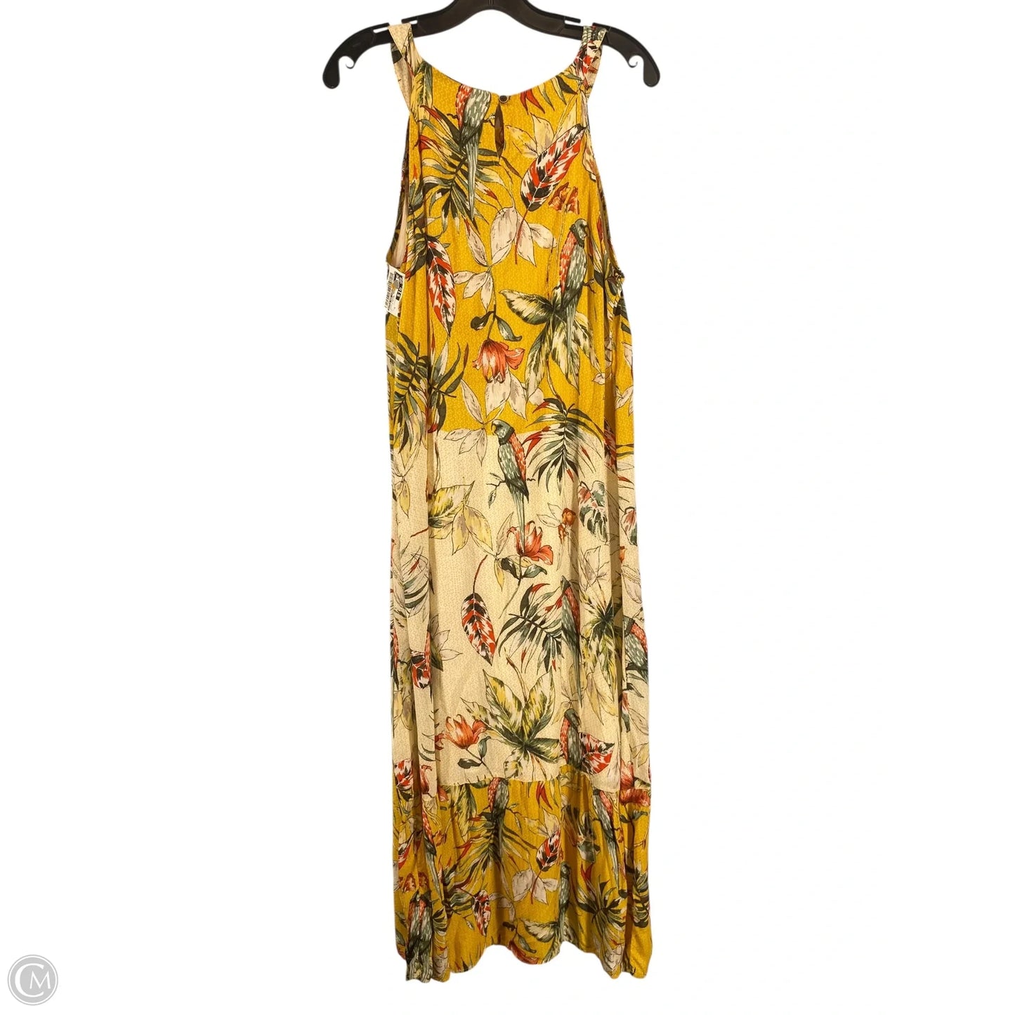 Dress Casual Maxi By Style And Company In White & Yellow, Size: M