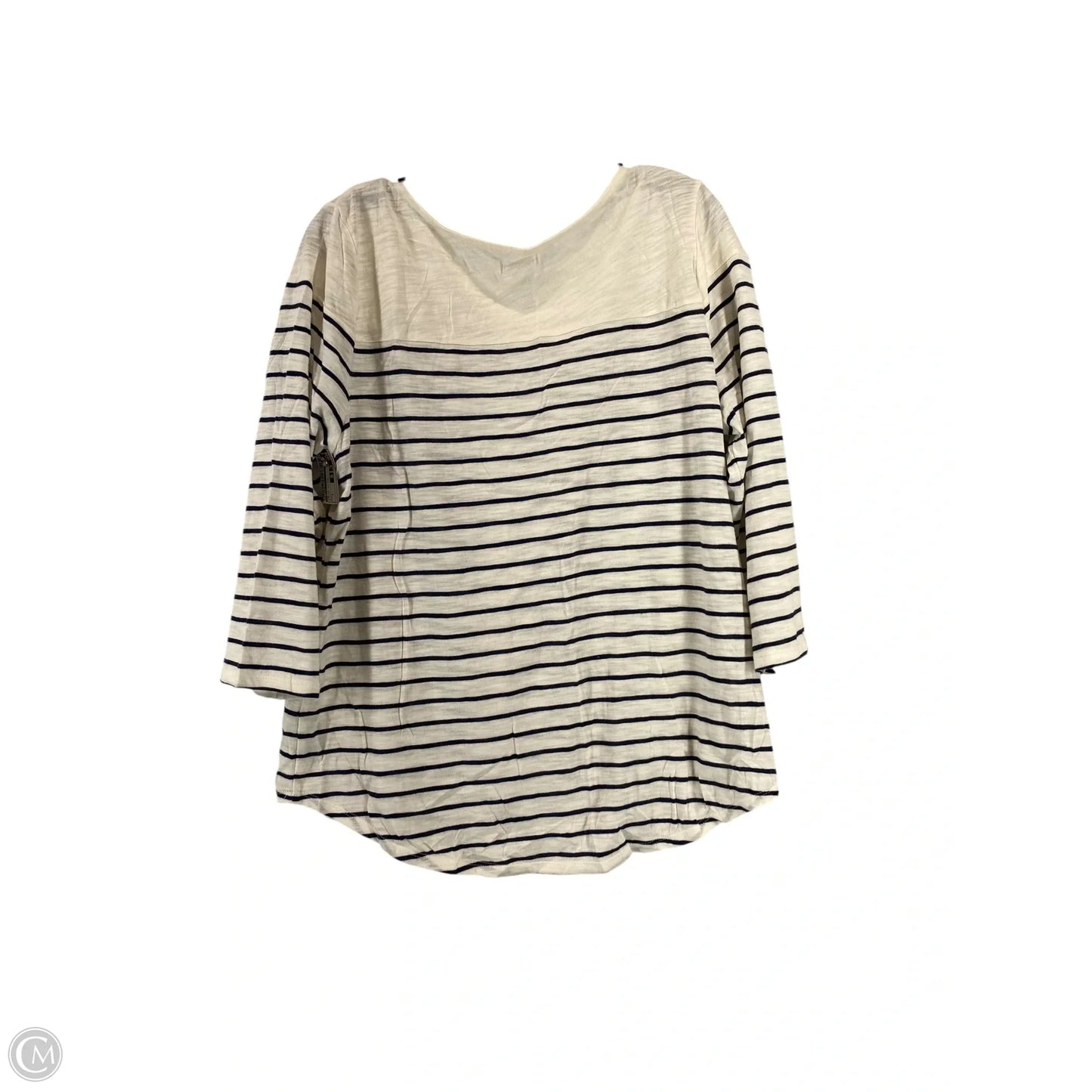 Top Long Sleeve By Chicos In Striped Pattern, Size: 2