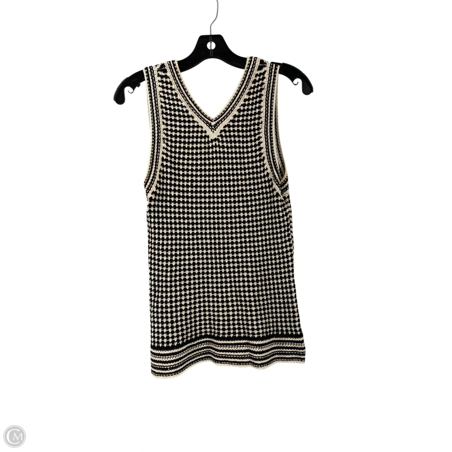 Vest Sweater By Evereve In Black & White, Size: S