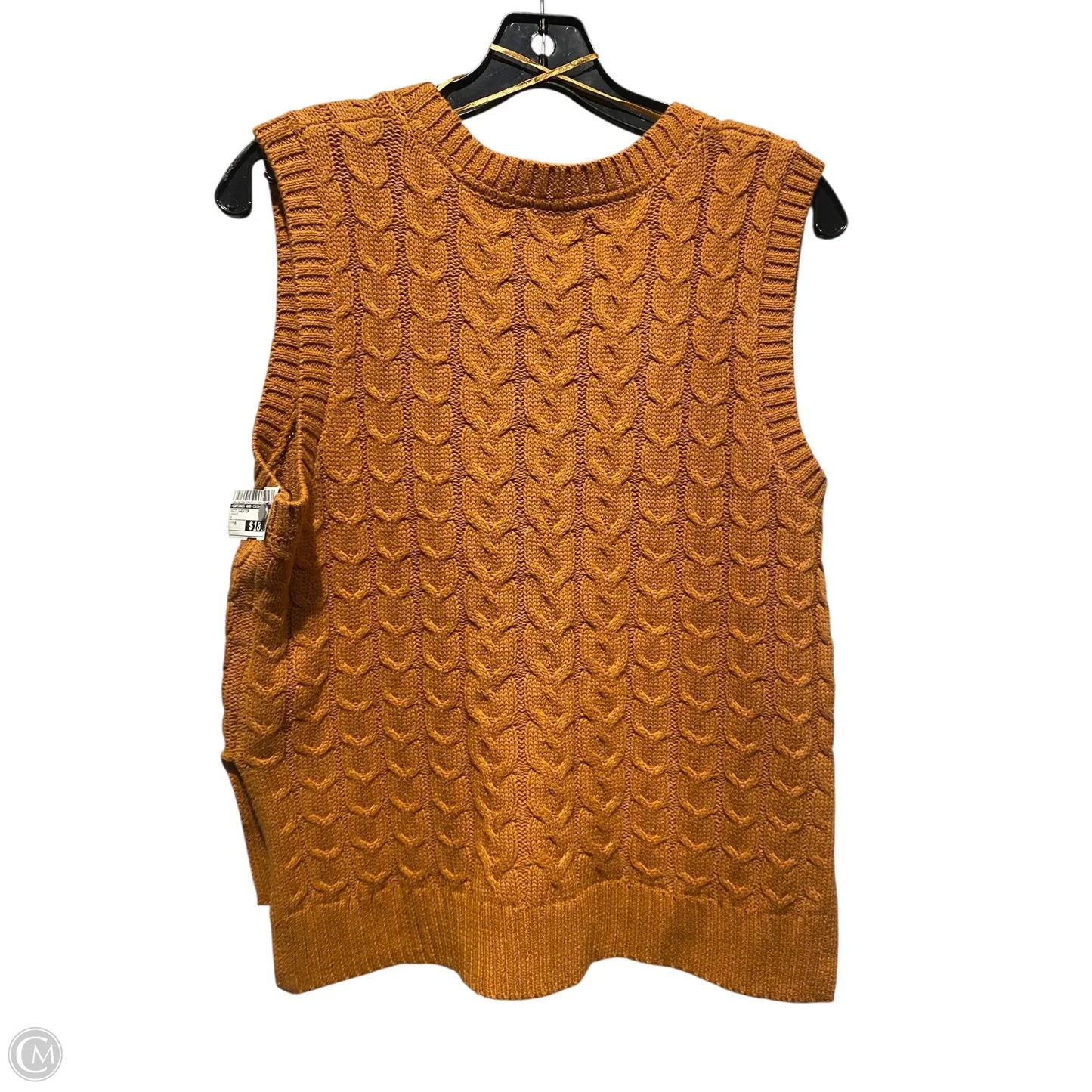 Vest Sweater By Cupcakes And Cashmere In Orange, Size: M