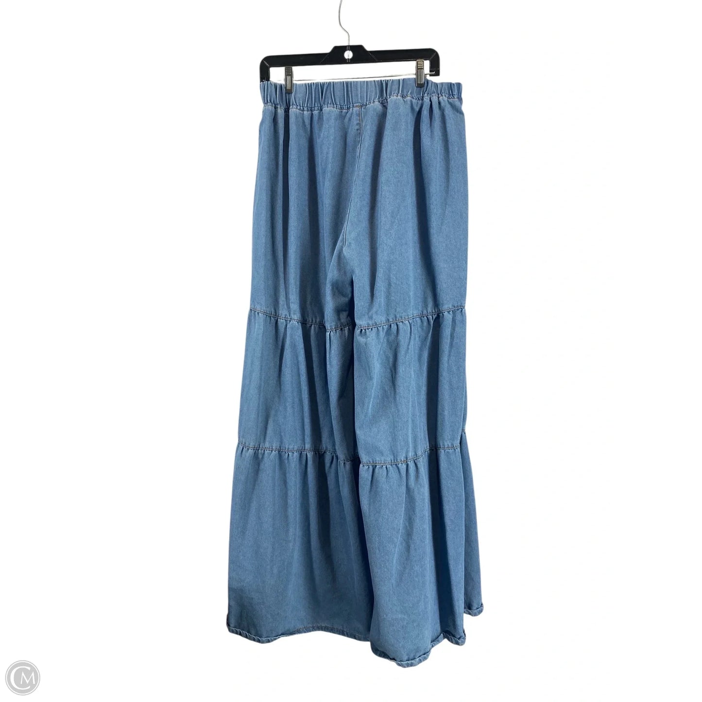 Jeans Wide Leg By Shein In Blue Denim, Size: 2x