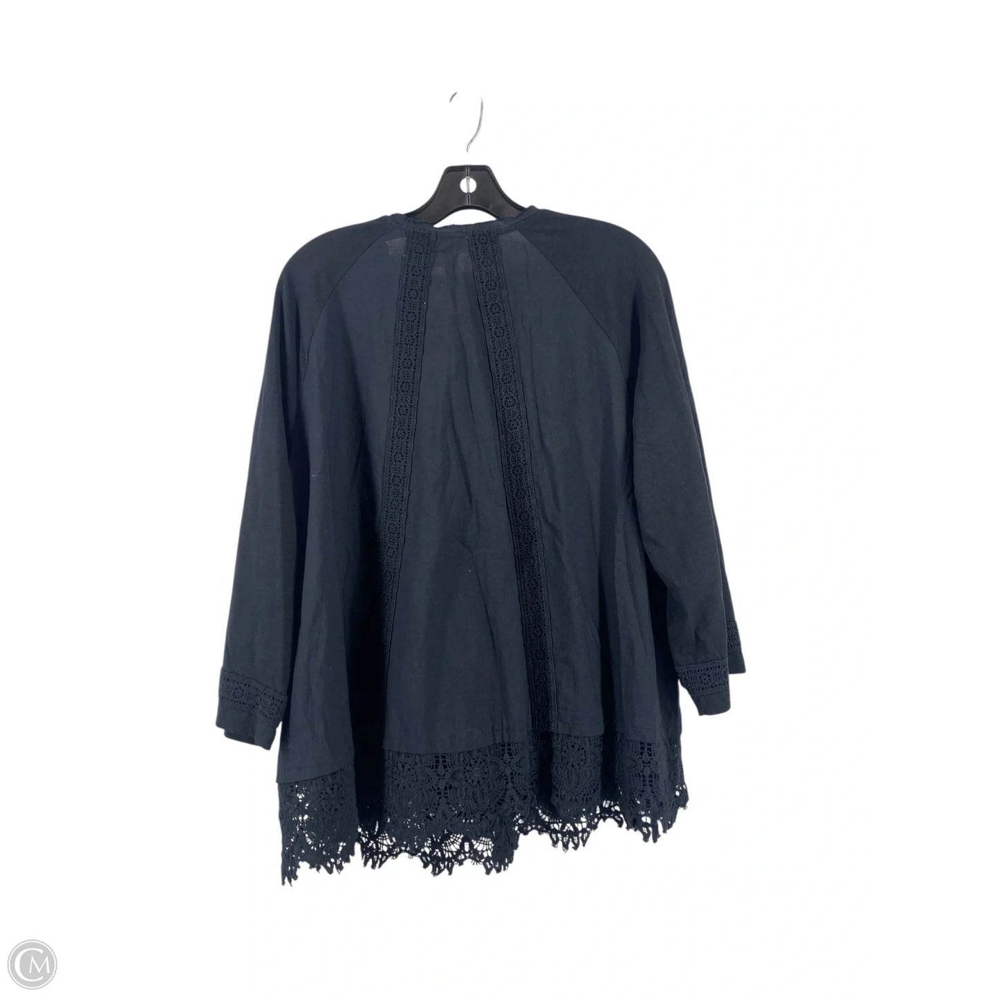 Top Long Sleeve By Logo In Black, Size: L