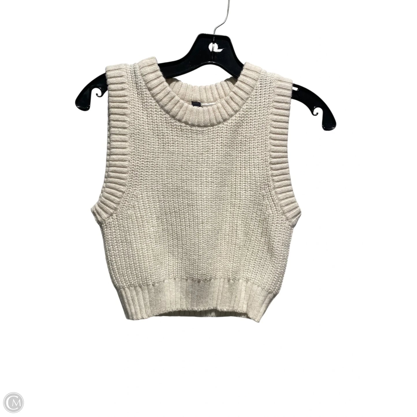 Vest Sweater By Divided In Cream, Size: Xs