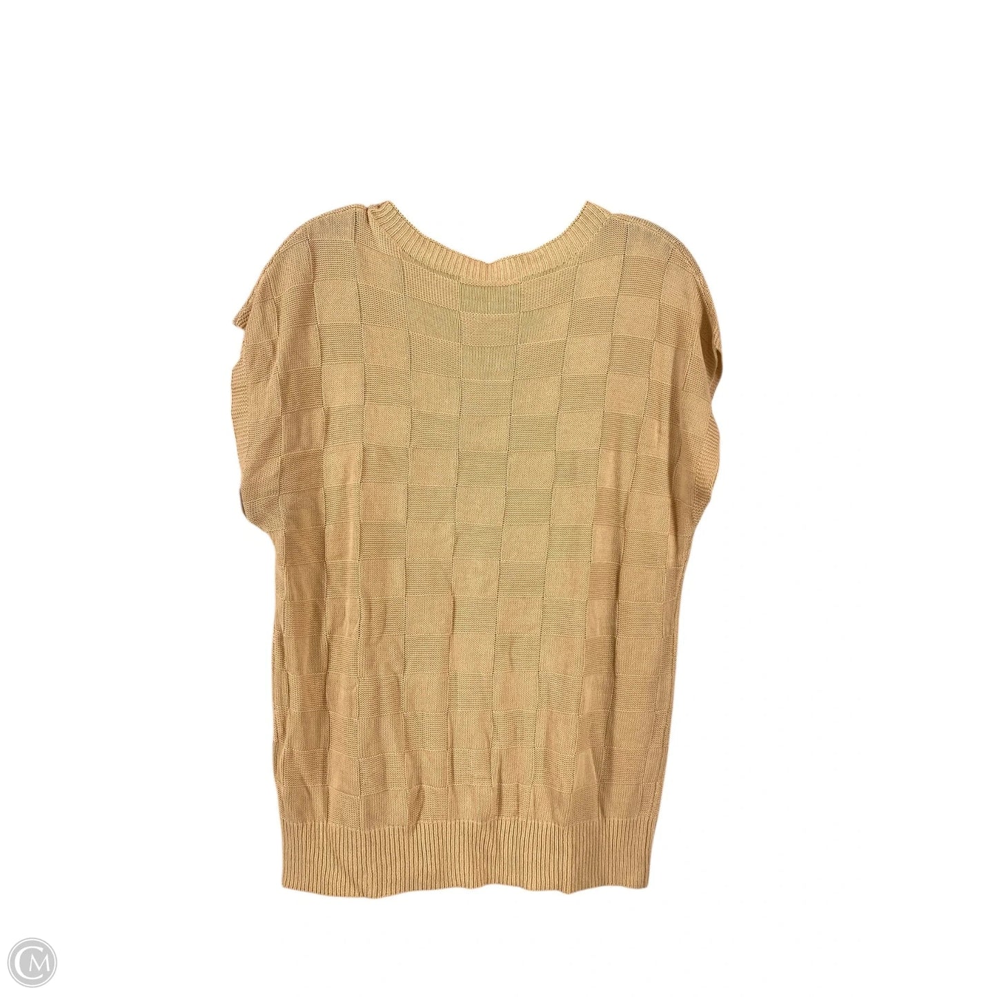 Vest Sweater By Clothes Mentor In Tan, Size: M