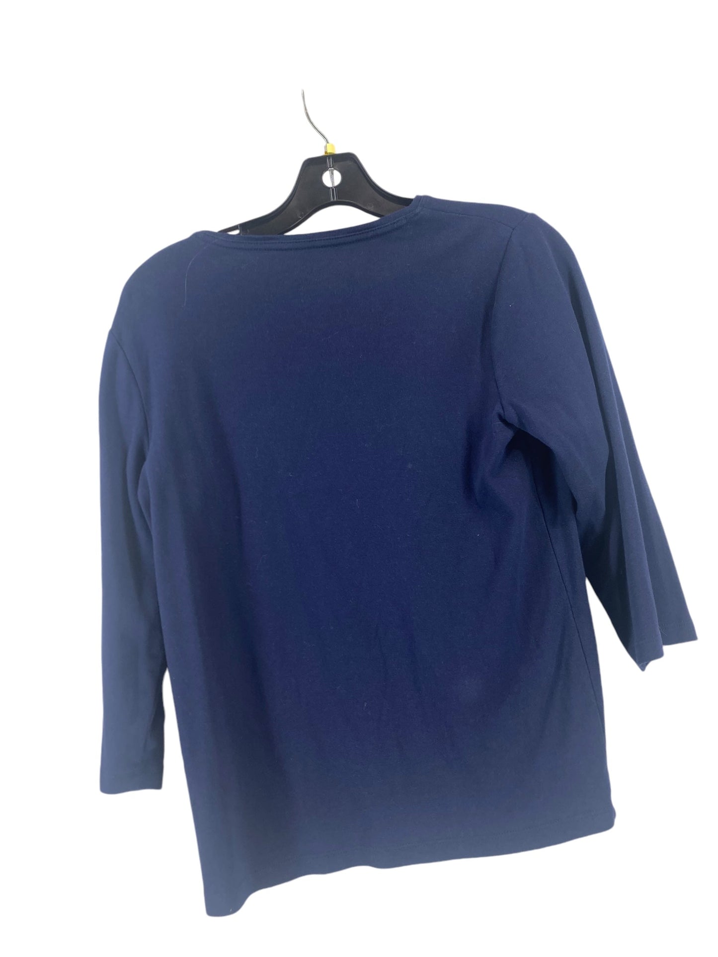 Top Short Sleeve By Chicos In Navy, Size: S