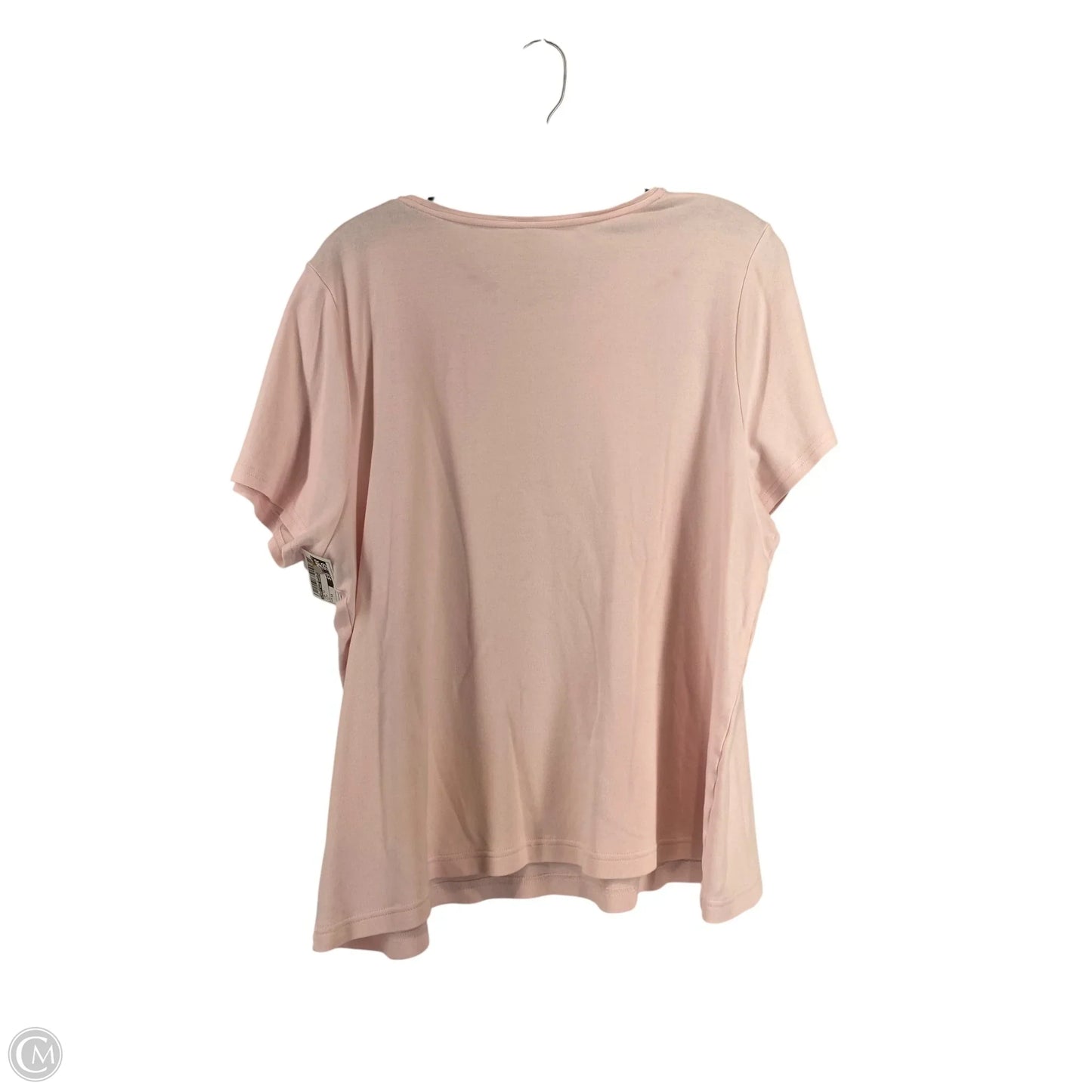 Top Short Sleeve By Croft And Barrow In Pink, Size: 1x