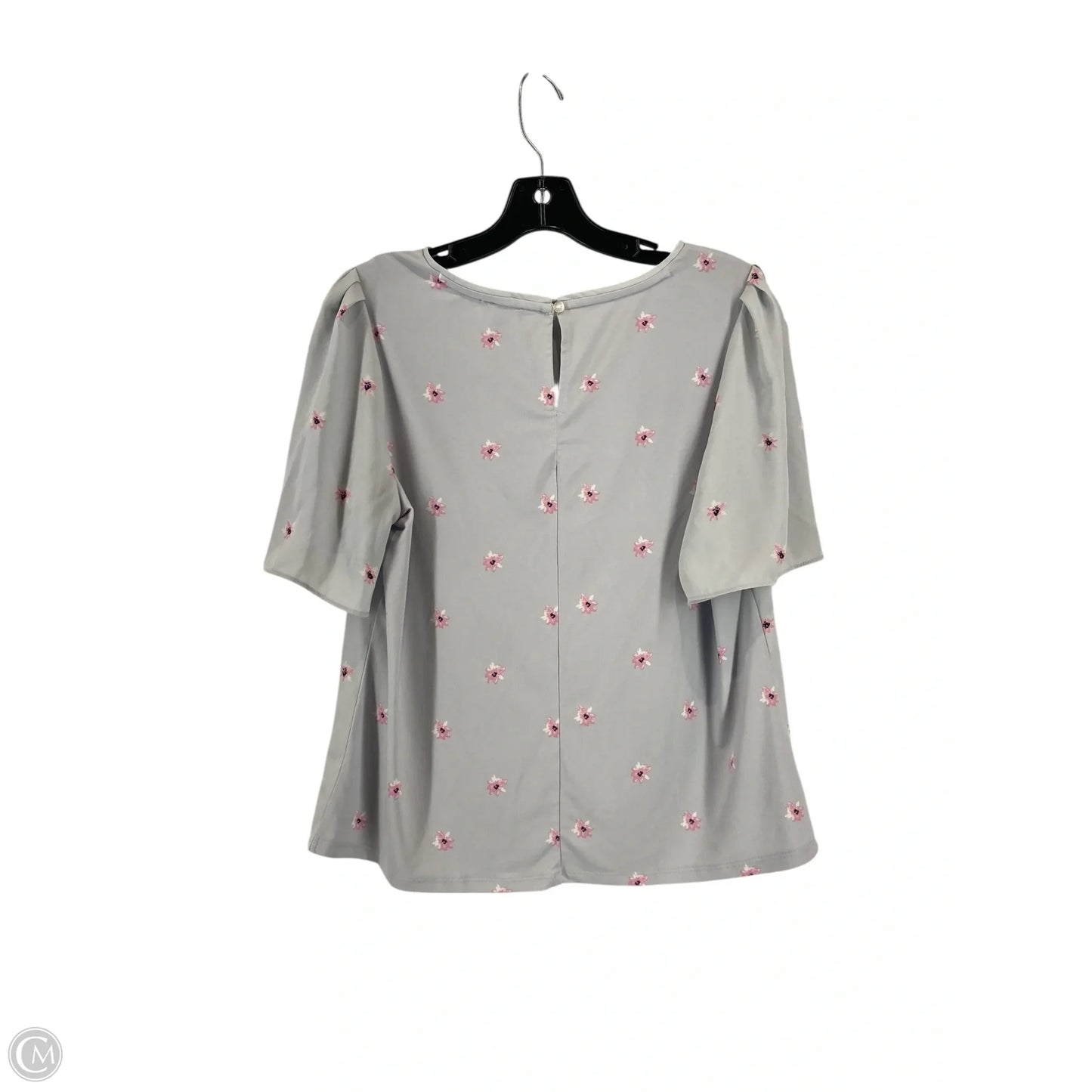 Top Short Sleeve By Ann Taylor In Grey, Size: S