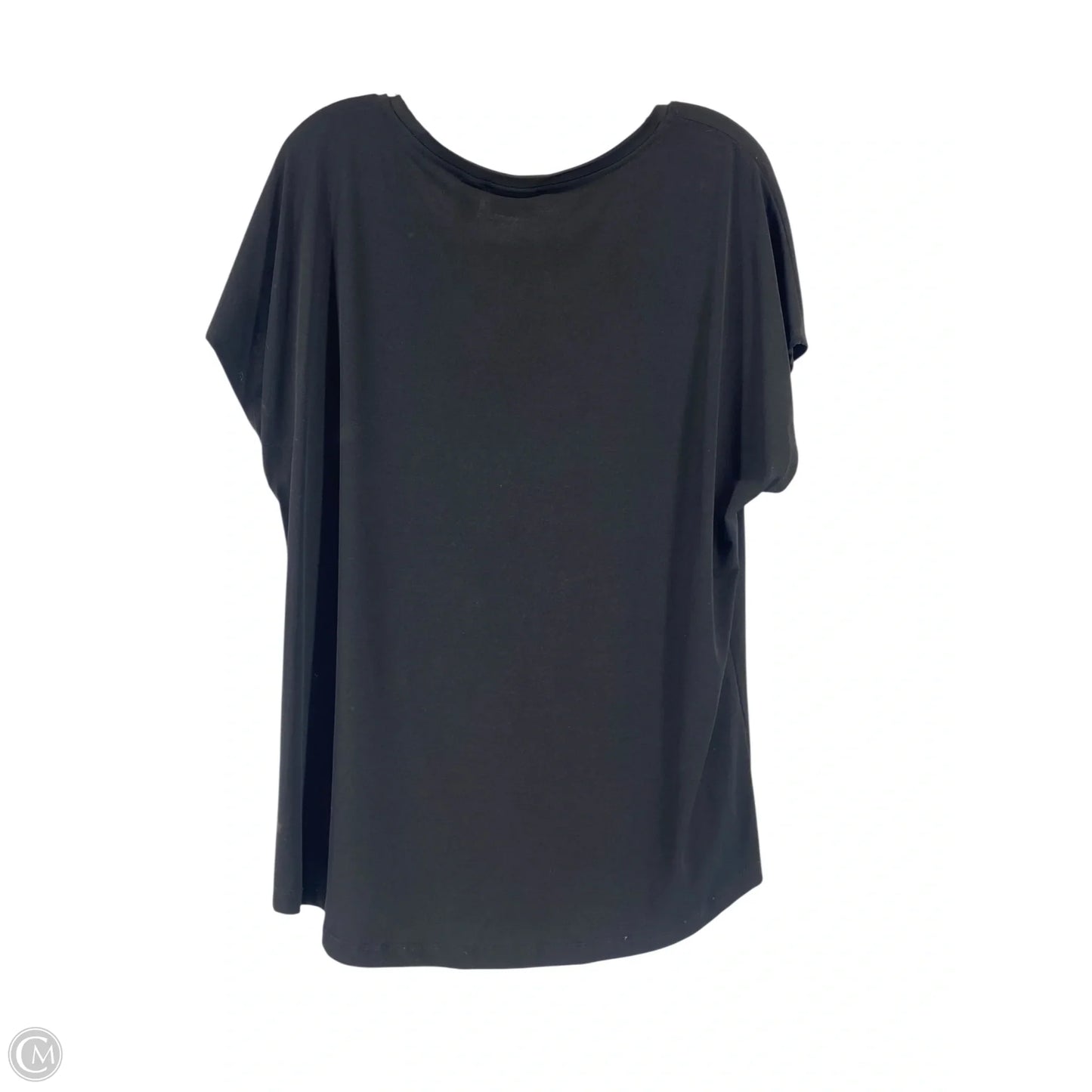Top Short Sleeve By Chicos In Black, Size: Xl