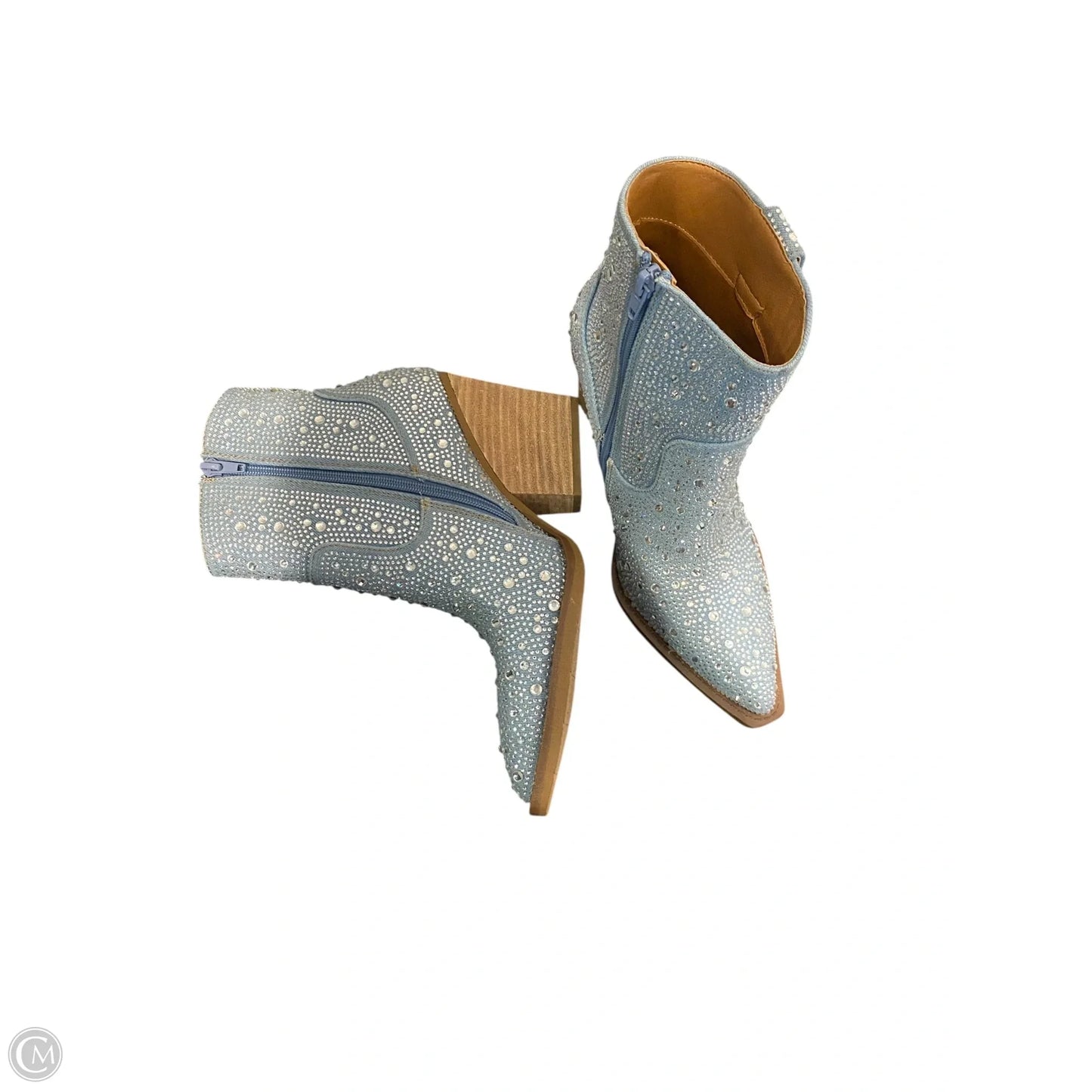 Boots Western By Very G In Blue & Silver, Size: 8