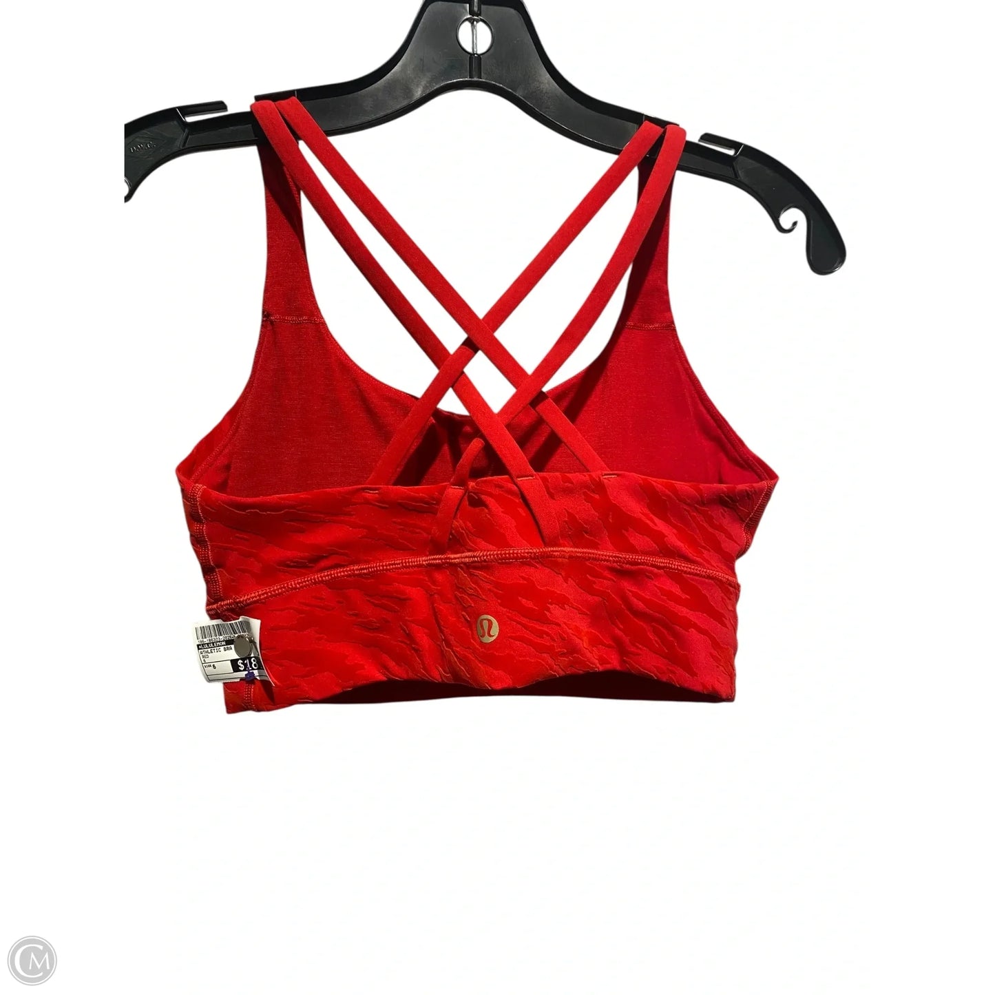 Athletic Bra By Lululemon In Red, Size: 6