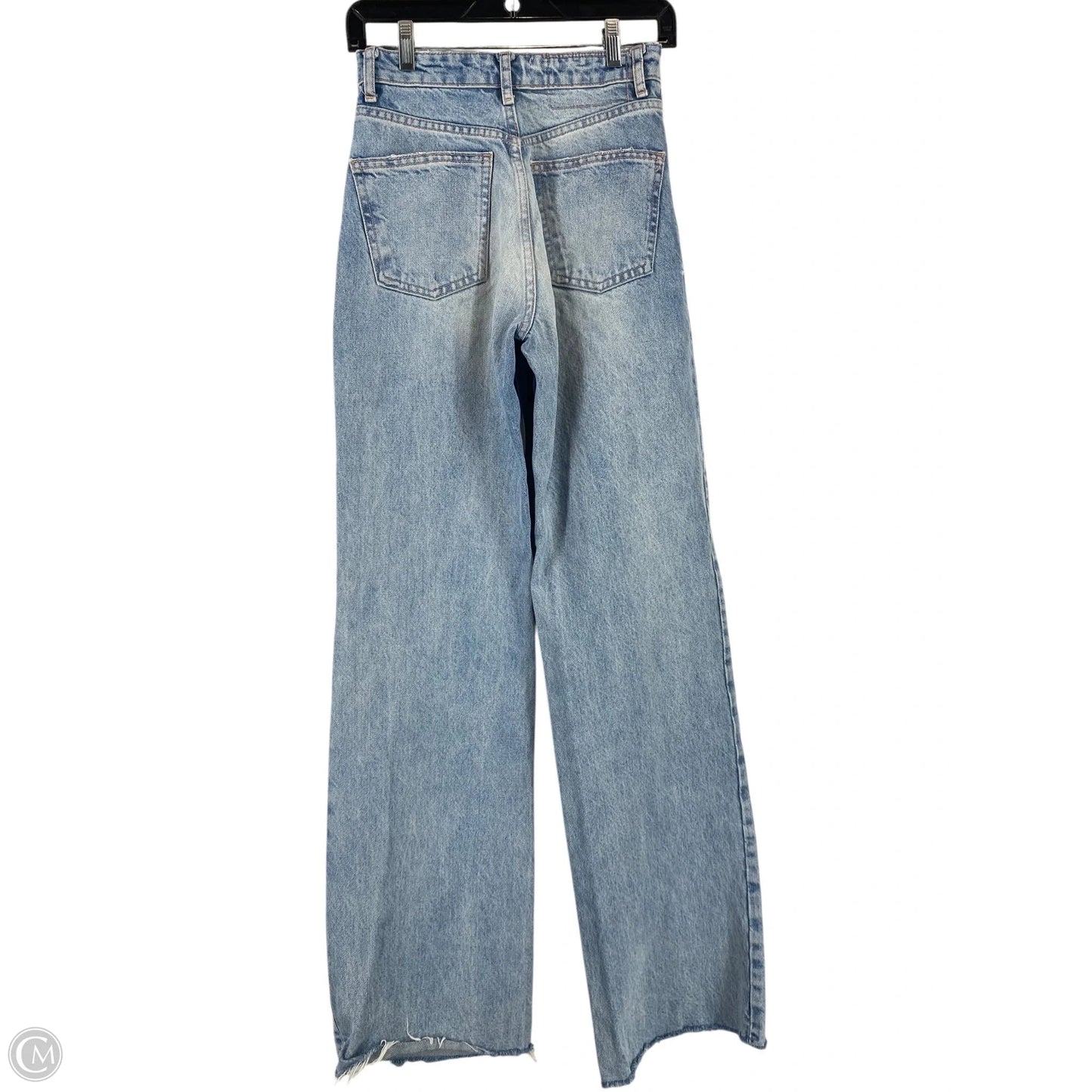 Jeans Straight By Zara In Blue Denim, Size: 24
