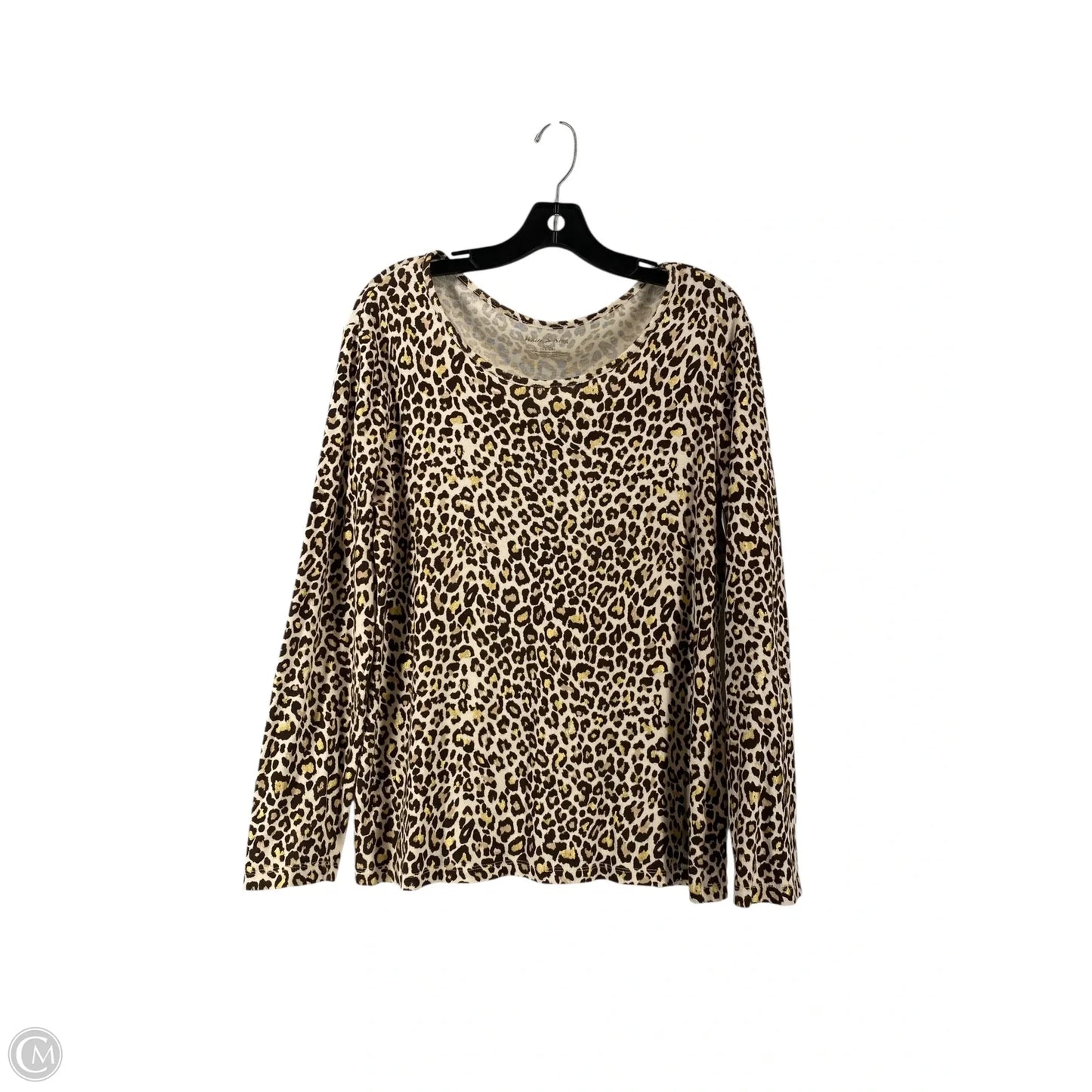 Top Long Sleeve By Clothes Mentor In Animal Print, Size: L