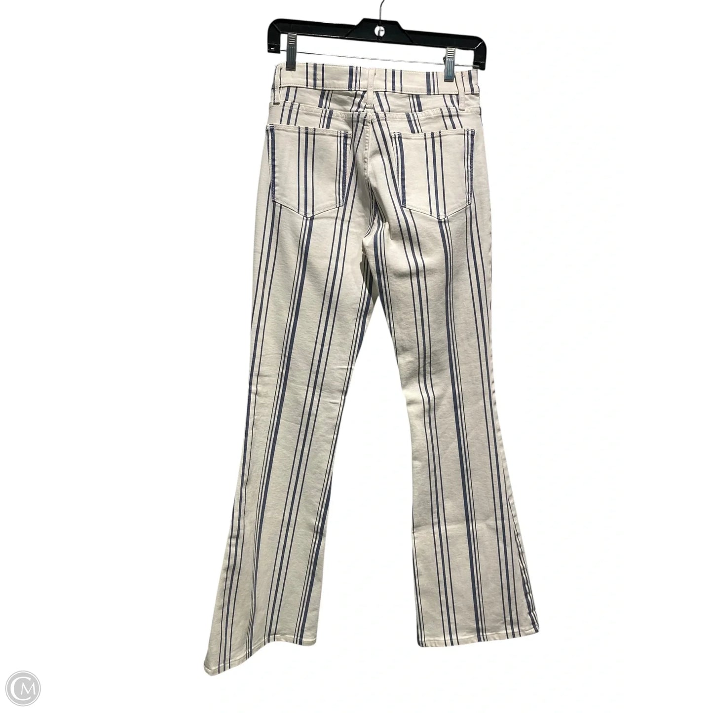 Jeans Flared By Frame In Striped Pattern, Size: 28