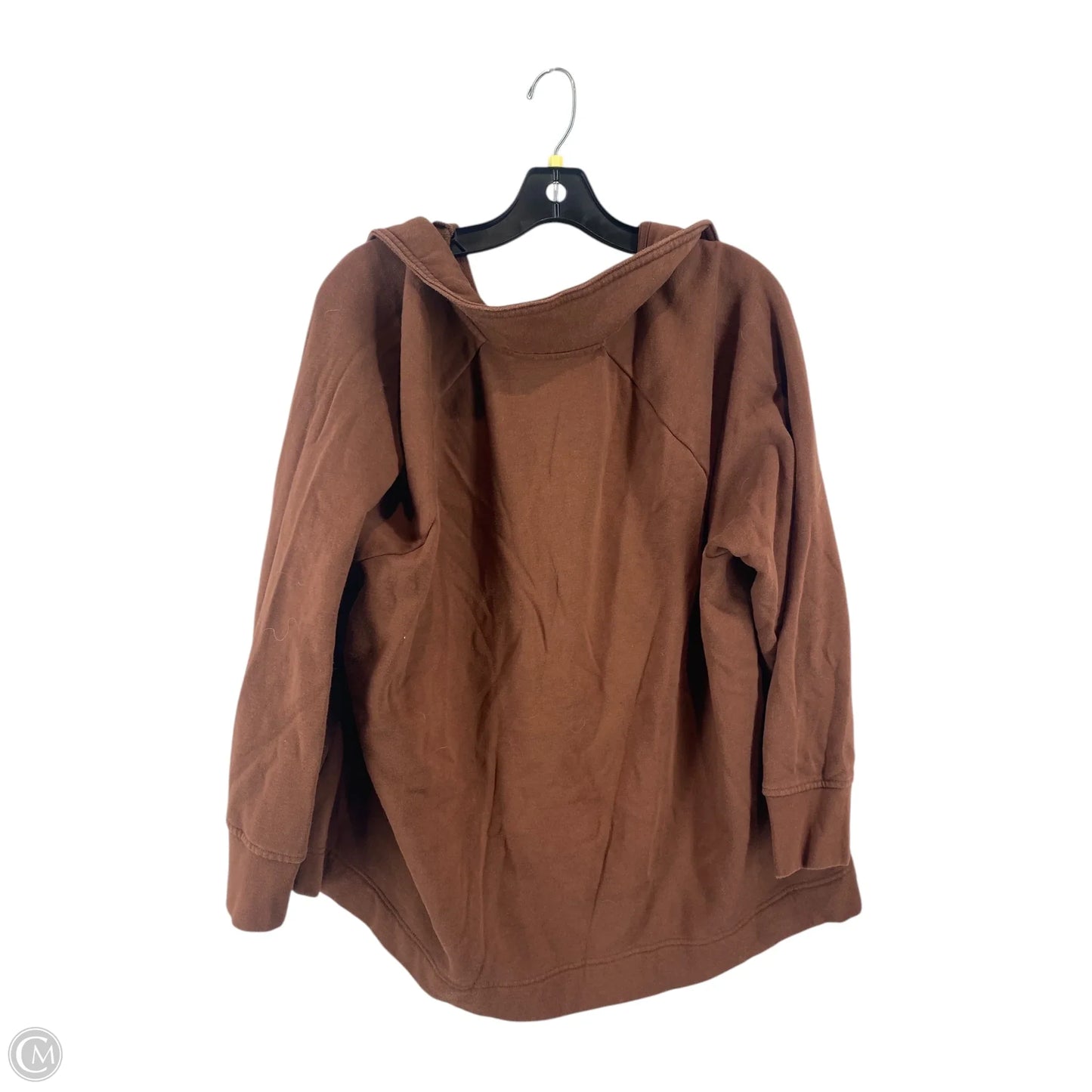 Top Long Sleeve By Terra & Sky In Brown, Size: 2x