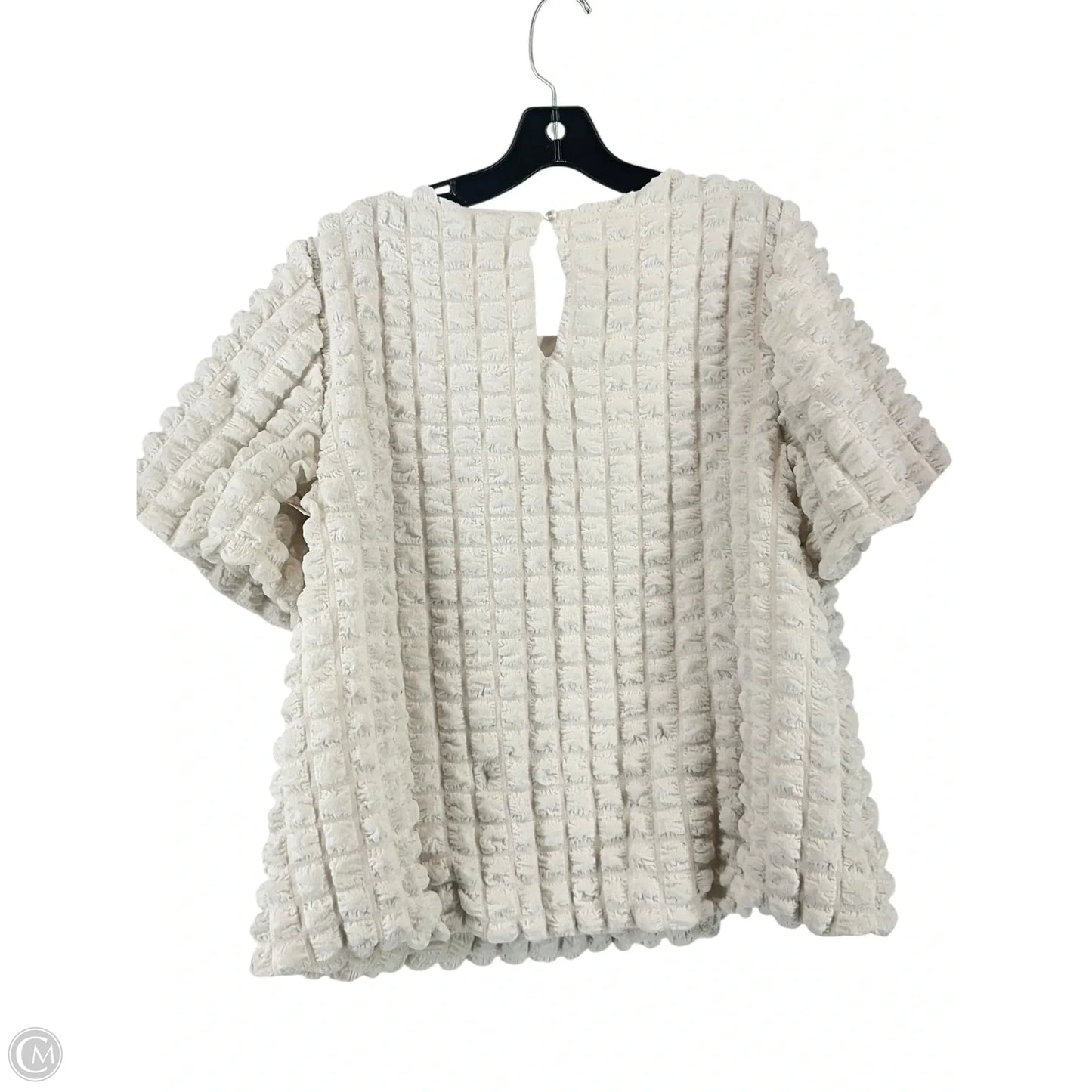 Top Short Sleeve By Versona In White, Size: Xl
