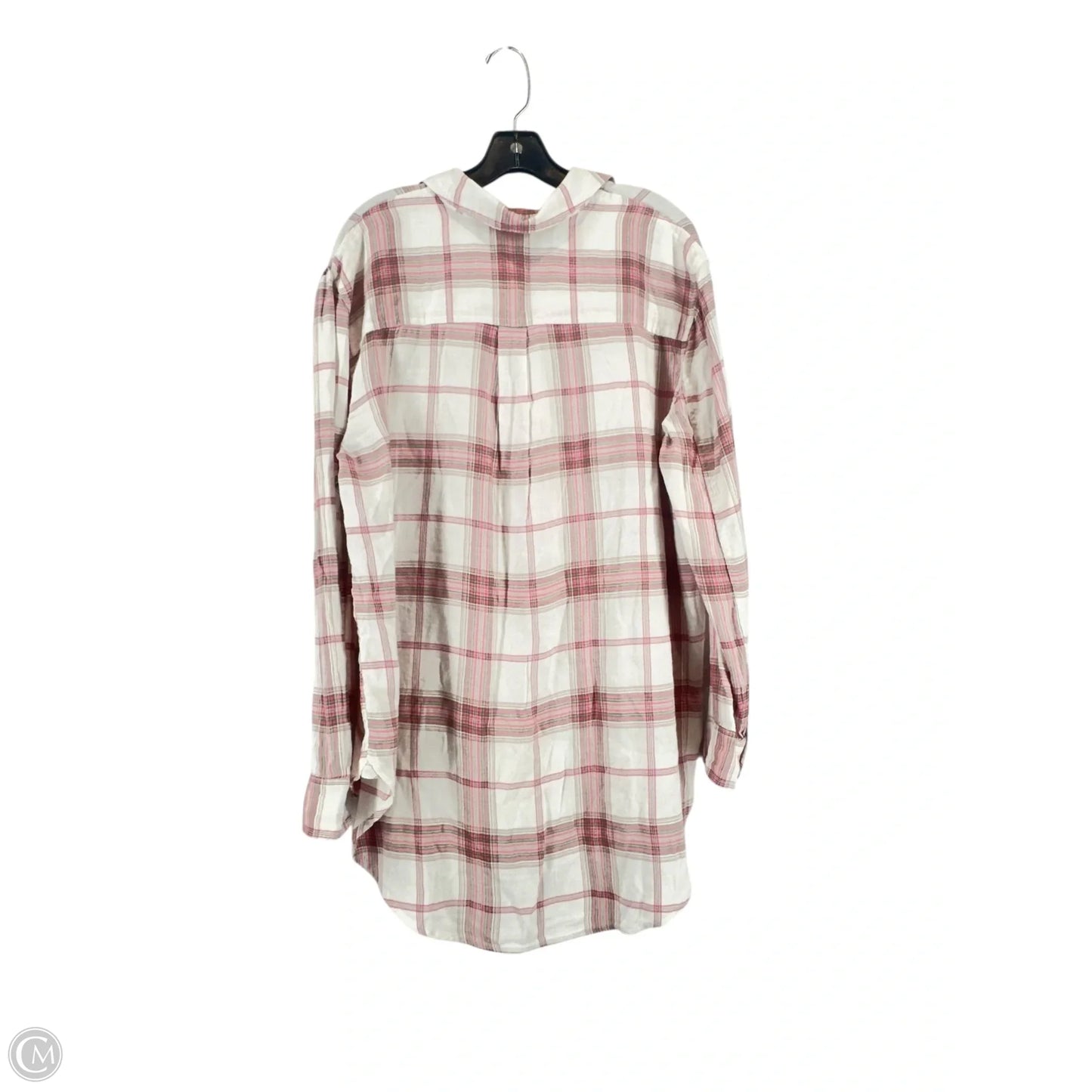 Top Long Sleeve By Caslon In Plaid Pattern, Size: L