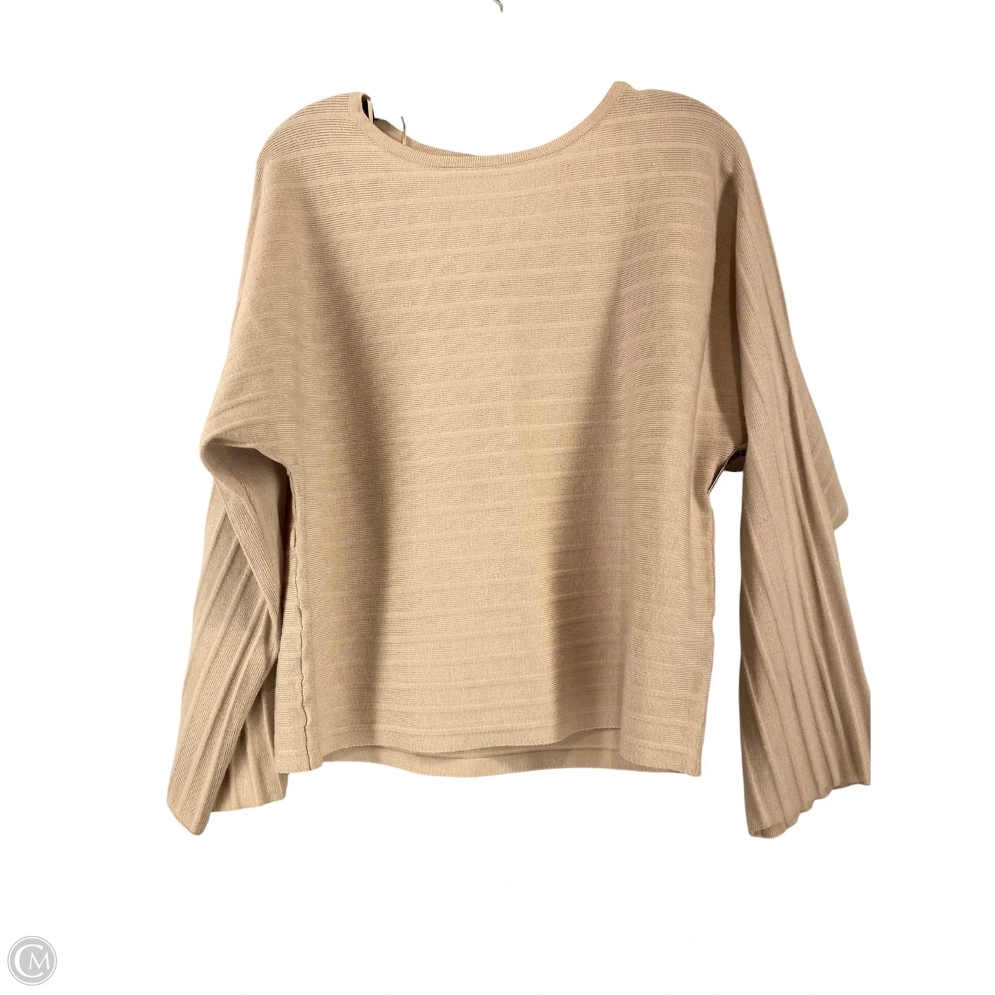 Top Long Sleeve By Tahari By Arthur Levine In Tan, Size: Xs