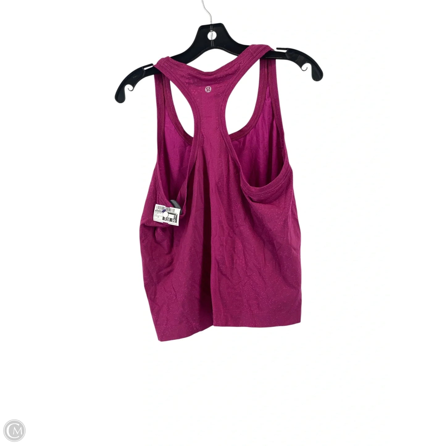 Athletic Top Short Sleeve By Lululemon In Pink, Size: 10
